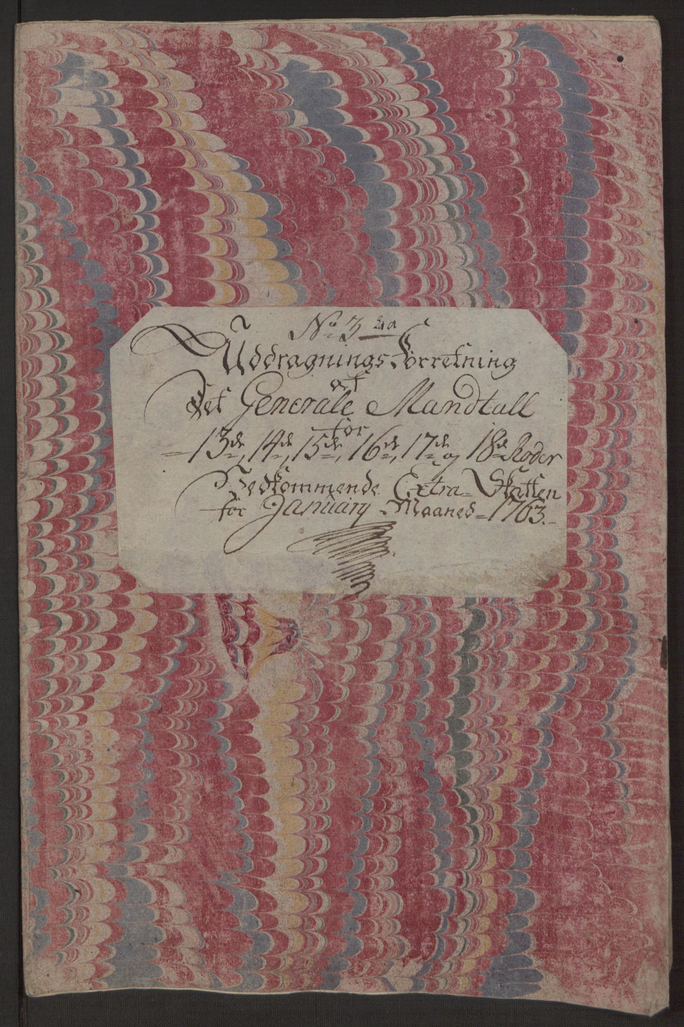 Rentekammeret inntil 1814, Reviderte regnskaper, Byregnskaper, AV/RA-EA-4066/R/Rp/L0366/0001: [P20] Kontribusjonsregnskap / Ekstraskatt, 1763, s. 177