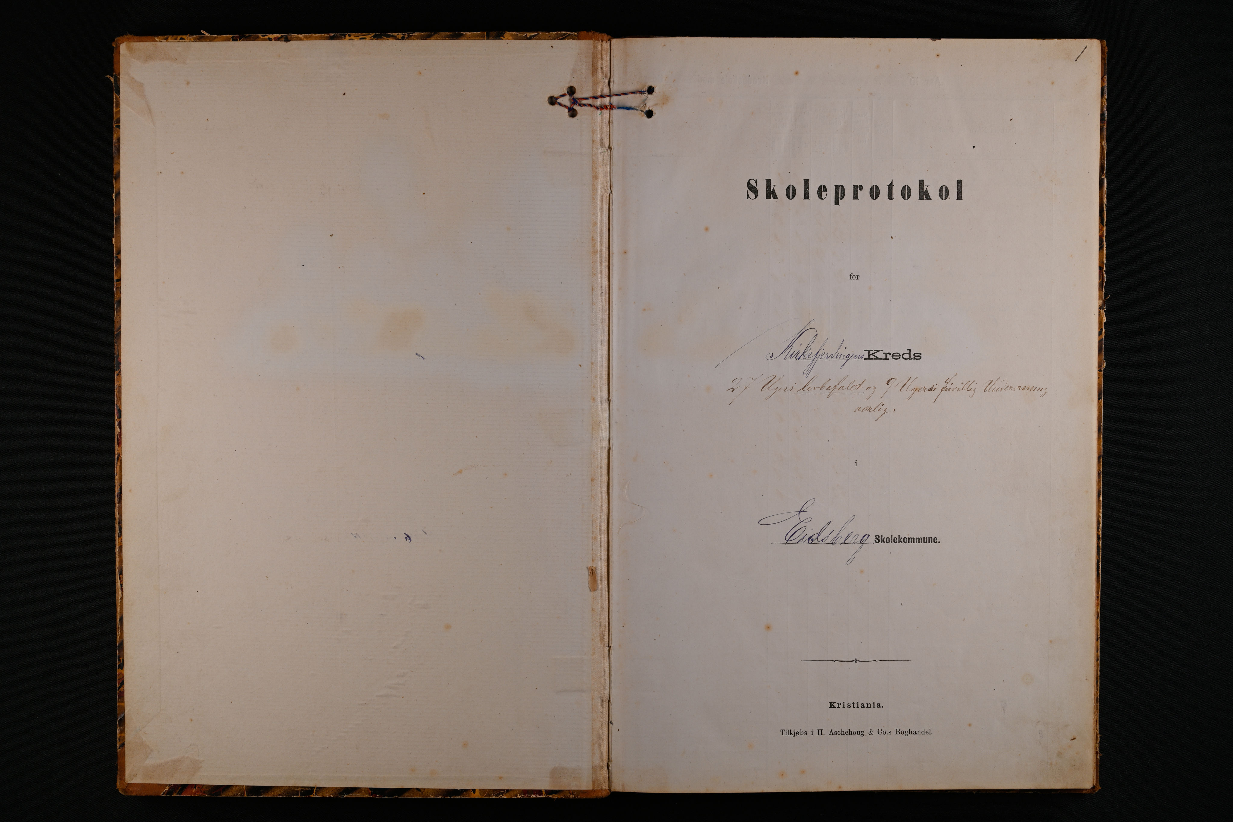 Eidsberg kommune. Kirkefjerdingen skole, IKAO/IKA-A-1343/F/Fa/L0001: Skoleprotokoll, 1878-1894, 1878-1894