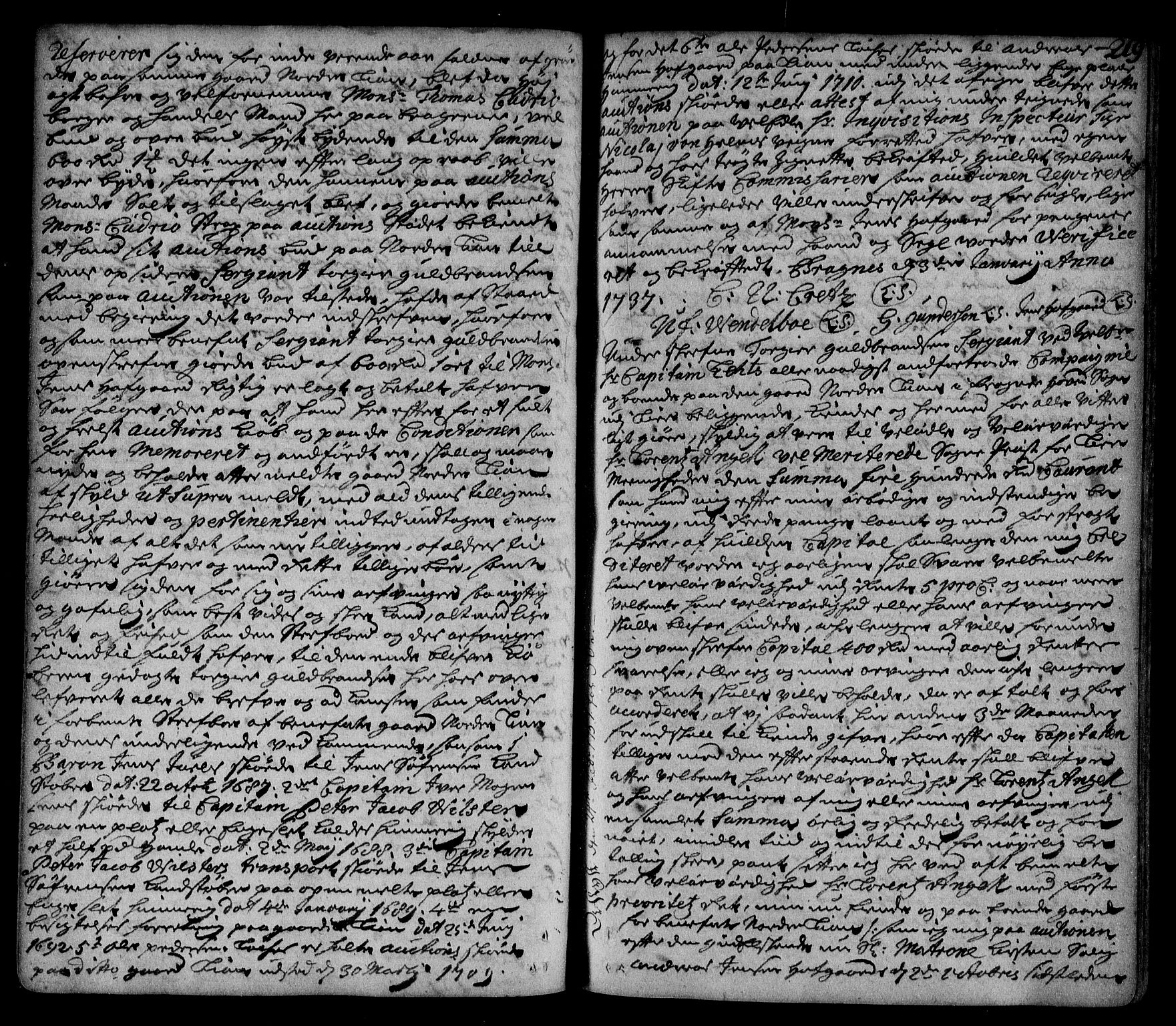 Lier, Røyken og Hurum sorenskriveri, SAKO/A-89/G/Ga/Gaa/L0002: Pantebok nr. II, 1725-1755, s. 219