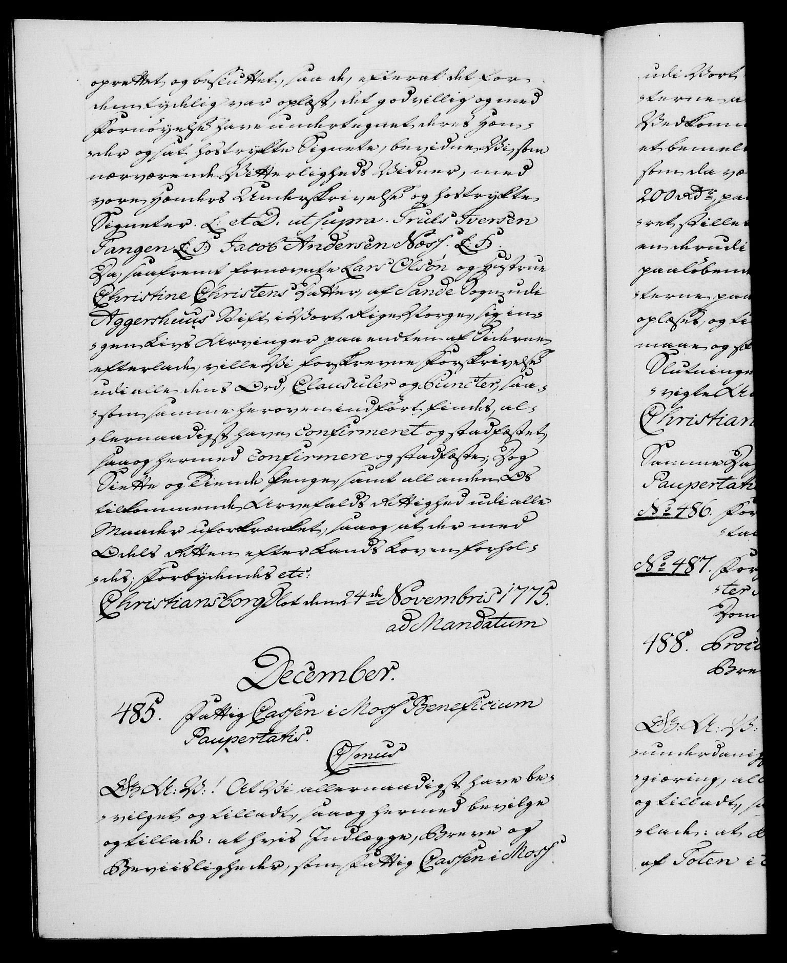 Danske Kanselli 1572-1799, RA/EA-3023/F/Fc/Fca/Fcaa/L0046: Norske registre, 1773-1775, s. 931b