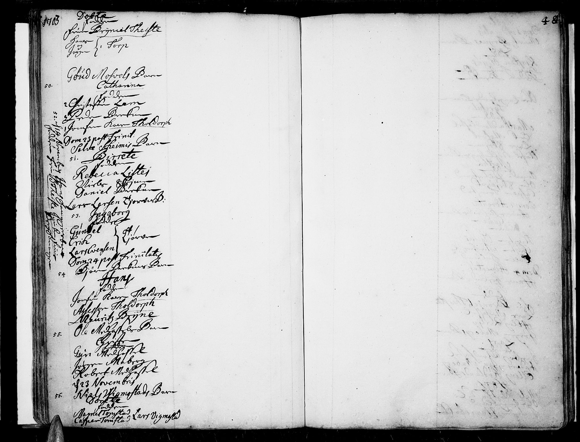 Lista sokneprestkontor, AV/SAK-1111-0027/F/Fa/L0001: Ministerialbok nr. A 1 /1, 1691-1715, s. 48