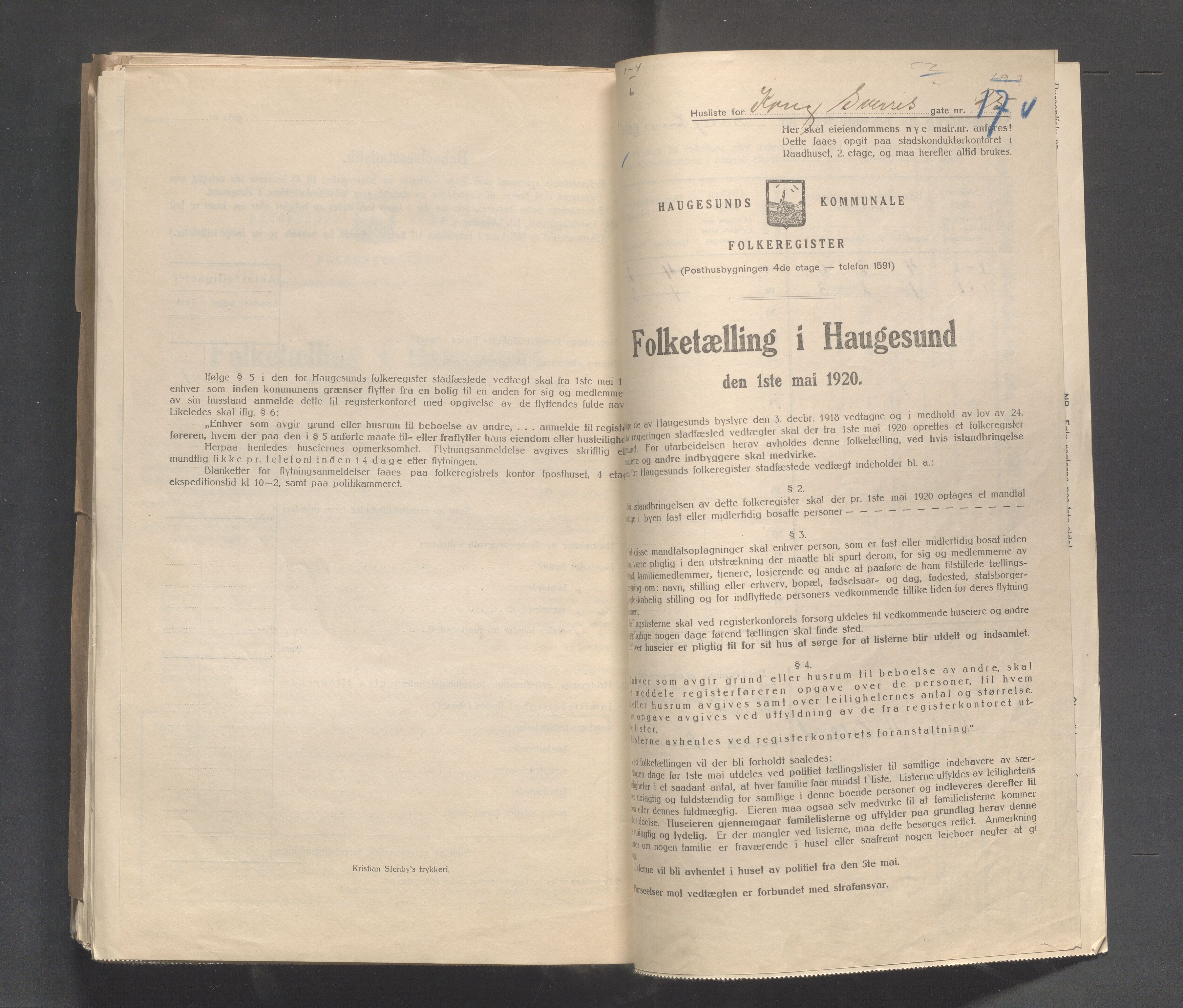 IKAR, Kommunal folketelling 1.5.1920 for Haugesund, 1920, s. 2839