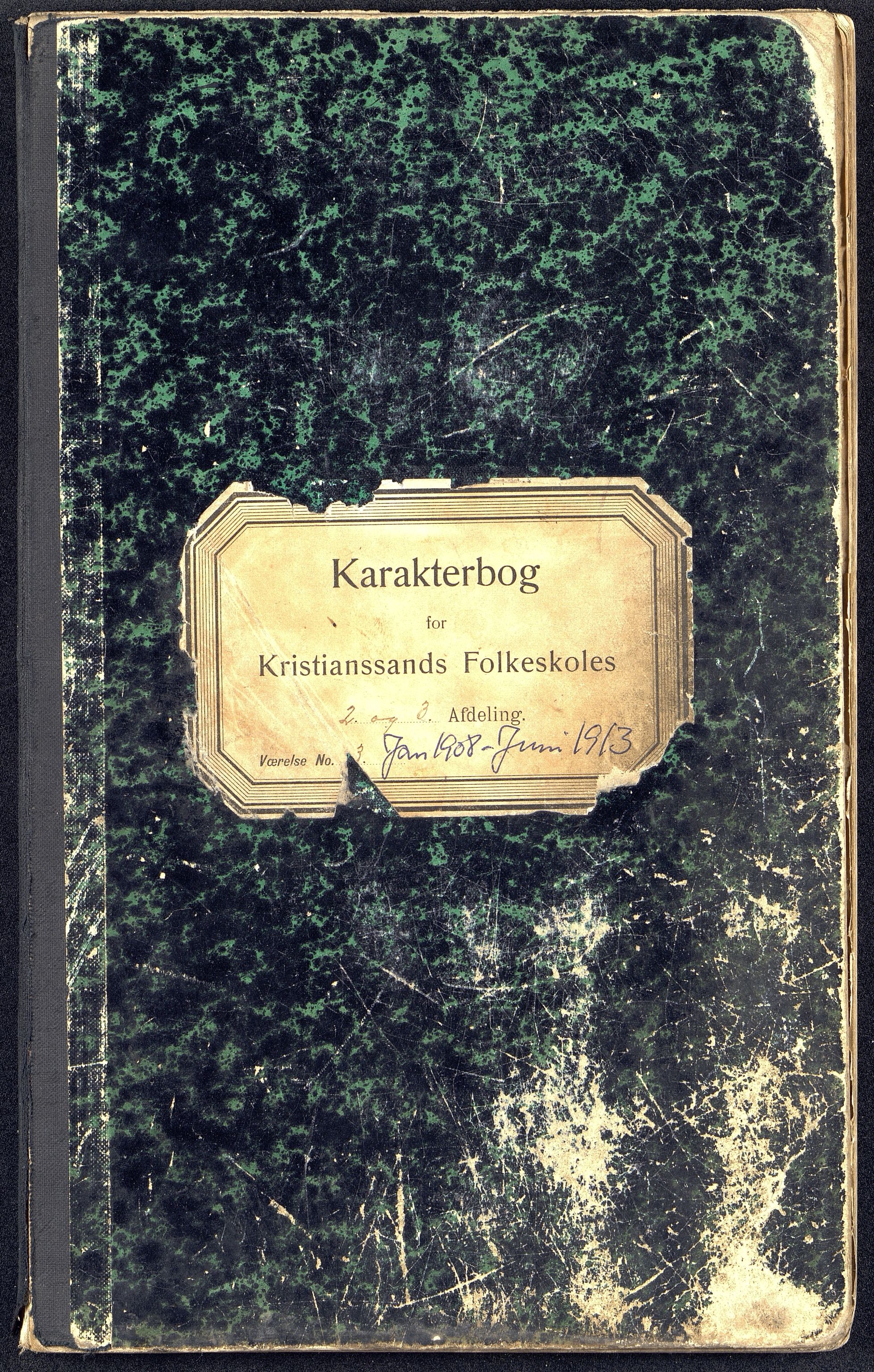 Kristiansand By - Kongensgate Skole, ARKSOR/1001KG560/G/Gb/L0005/0006: Karakterprotokoller / Karakterprotokoll, 1908-1913