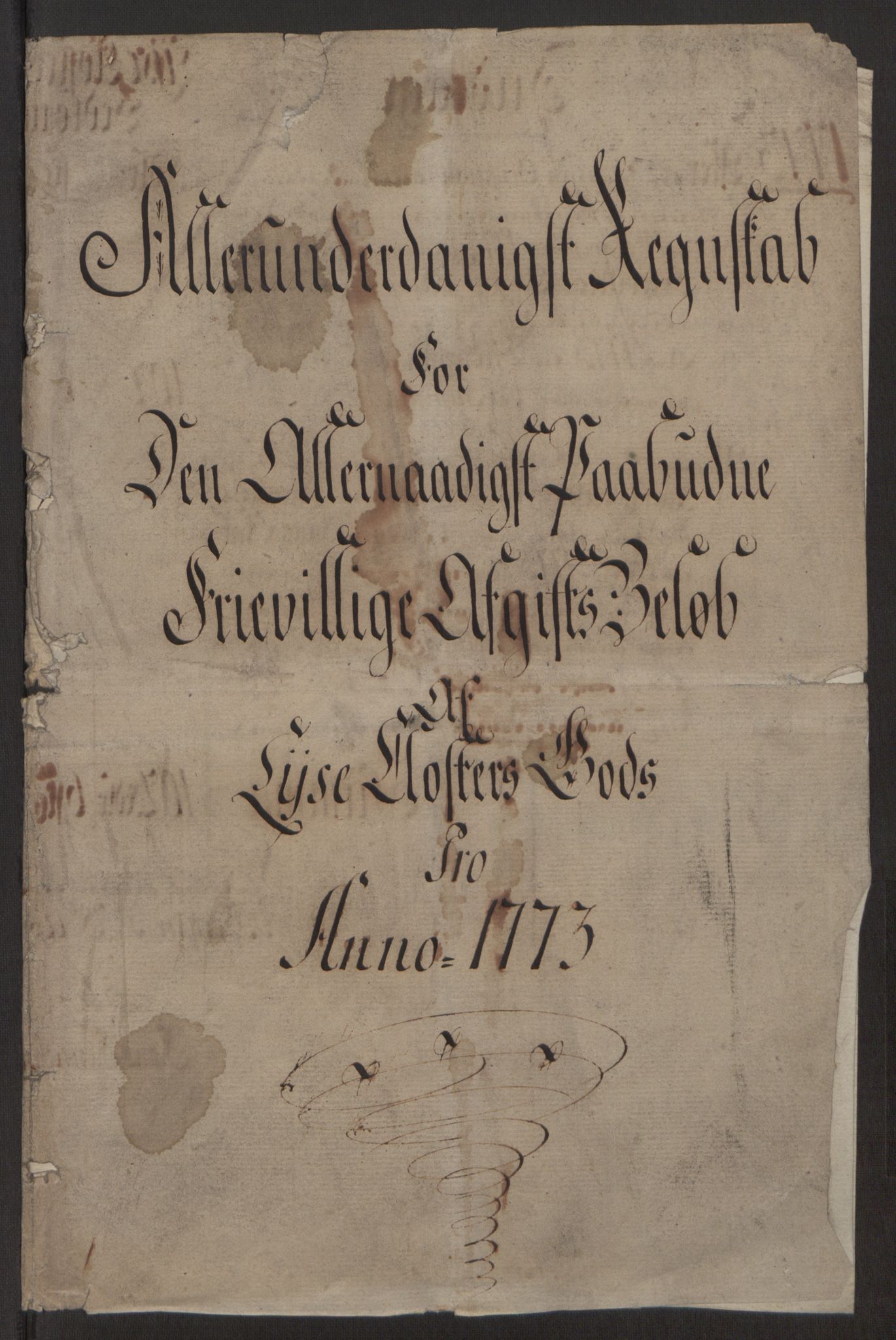 Rentekammeret inntil 1814, Reviderte regnskaper, Fogderegnskap, AV/RA-EA-4092/R50/L3180: Ekstraskatten Lyse kloster, 1762-1783, s. 323
