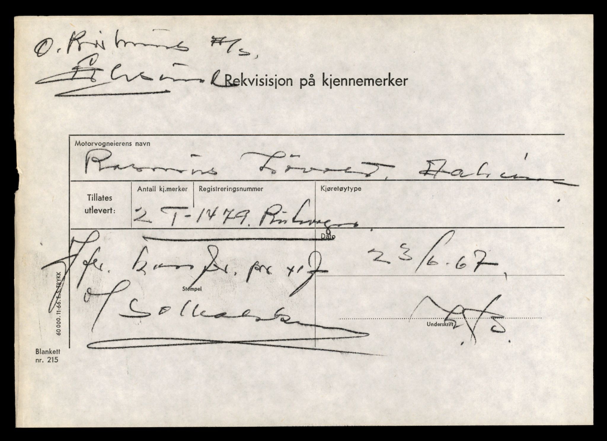 Møre og Romsdal vegkontor - Ålesund trafikkstasjon, AV/SAT-A-4099/F/Fe/L0013: Registreringskort for kjøretøy T 1451 - T 1564, 1927-1998, s. 527