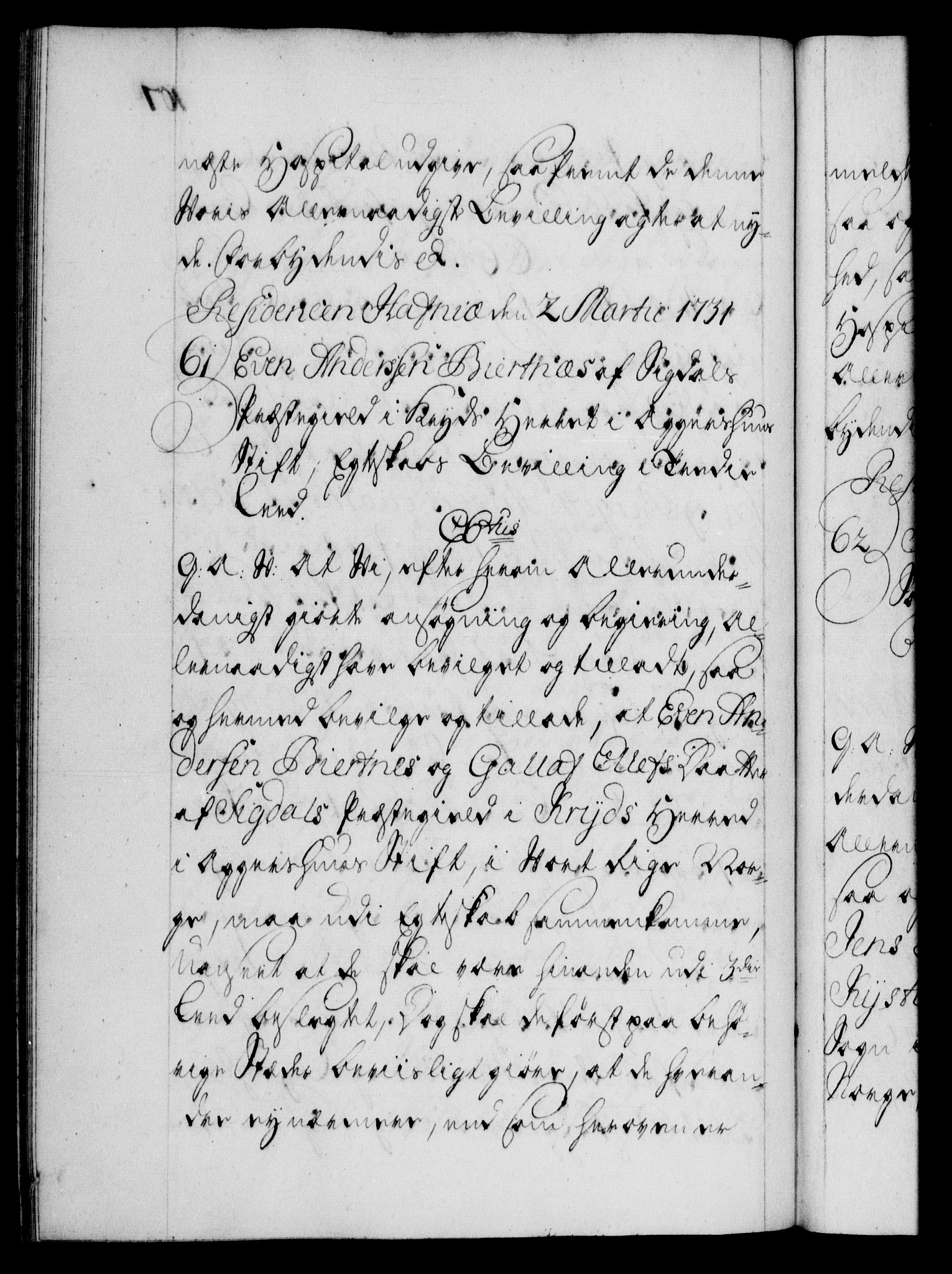 Danske Kanselli 1572-1799, RA/EA-3023/F/Fc/Fca/Fcaa/L0027: Norske registre, 1730-1732, s. 107b