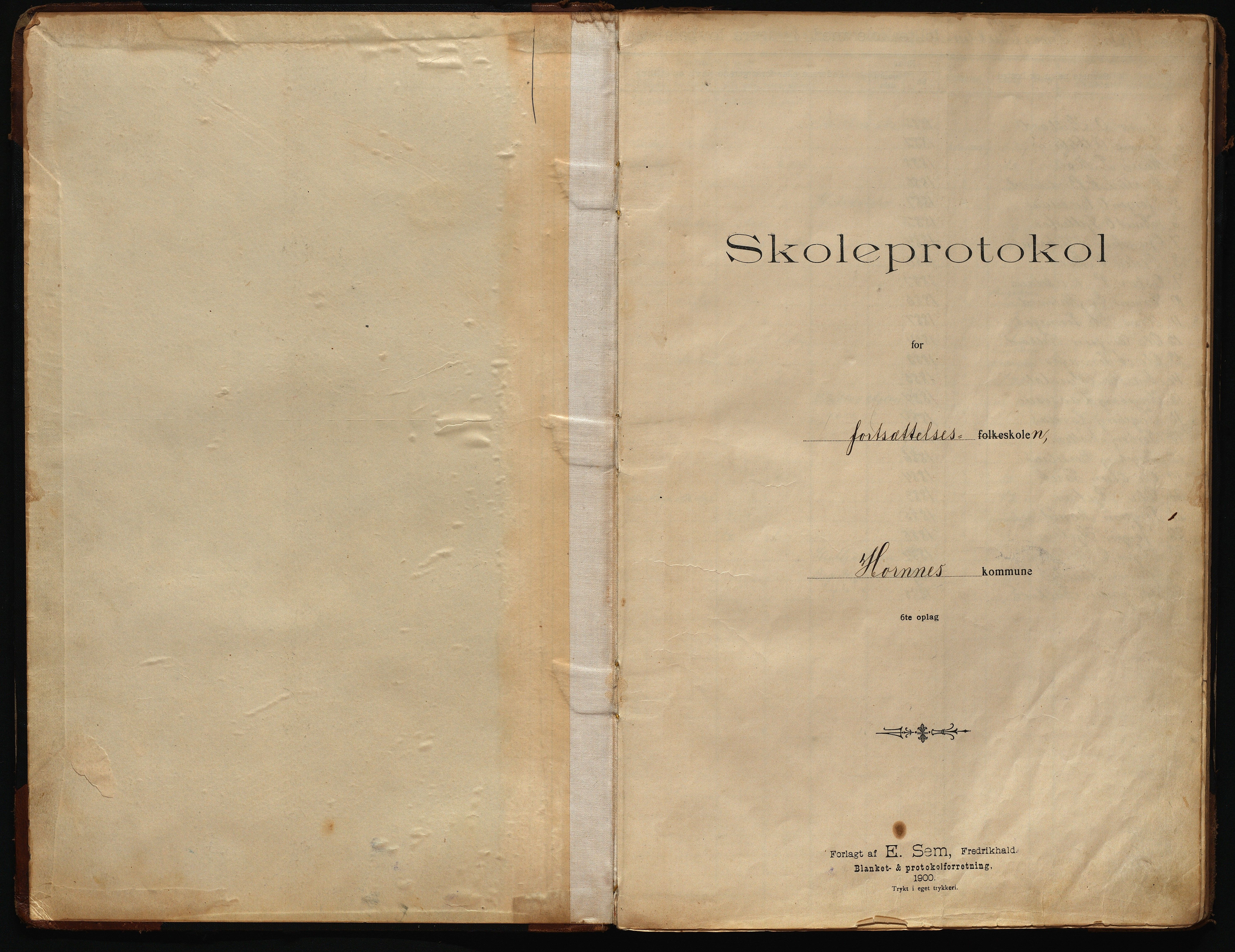 Hornnes kommune, Fortsettelsesskolen, AAKS/KA0936-550h/F1/L0001: Skoleprotokoll, 1902-1933