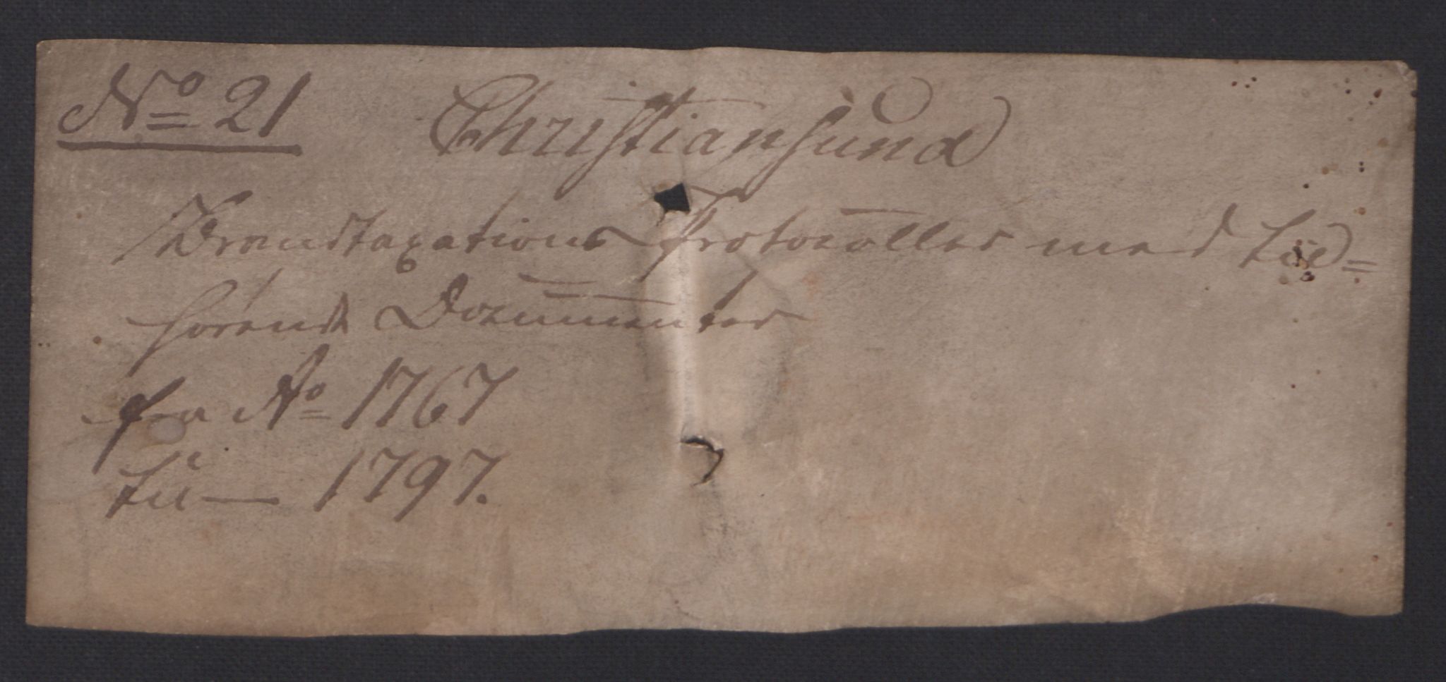 Kommersekollegiet, Brannforsikringskontoret 1767-1814, RA/EA-5458/F/Fa/L0021/0003: Kristiansund / Dokumenter, 1767-1797