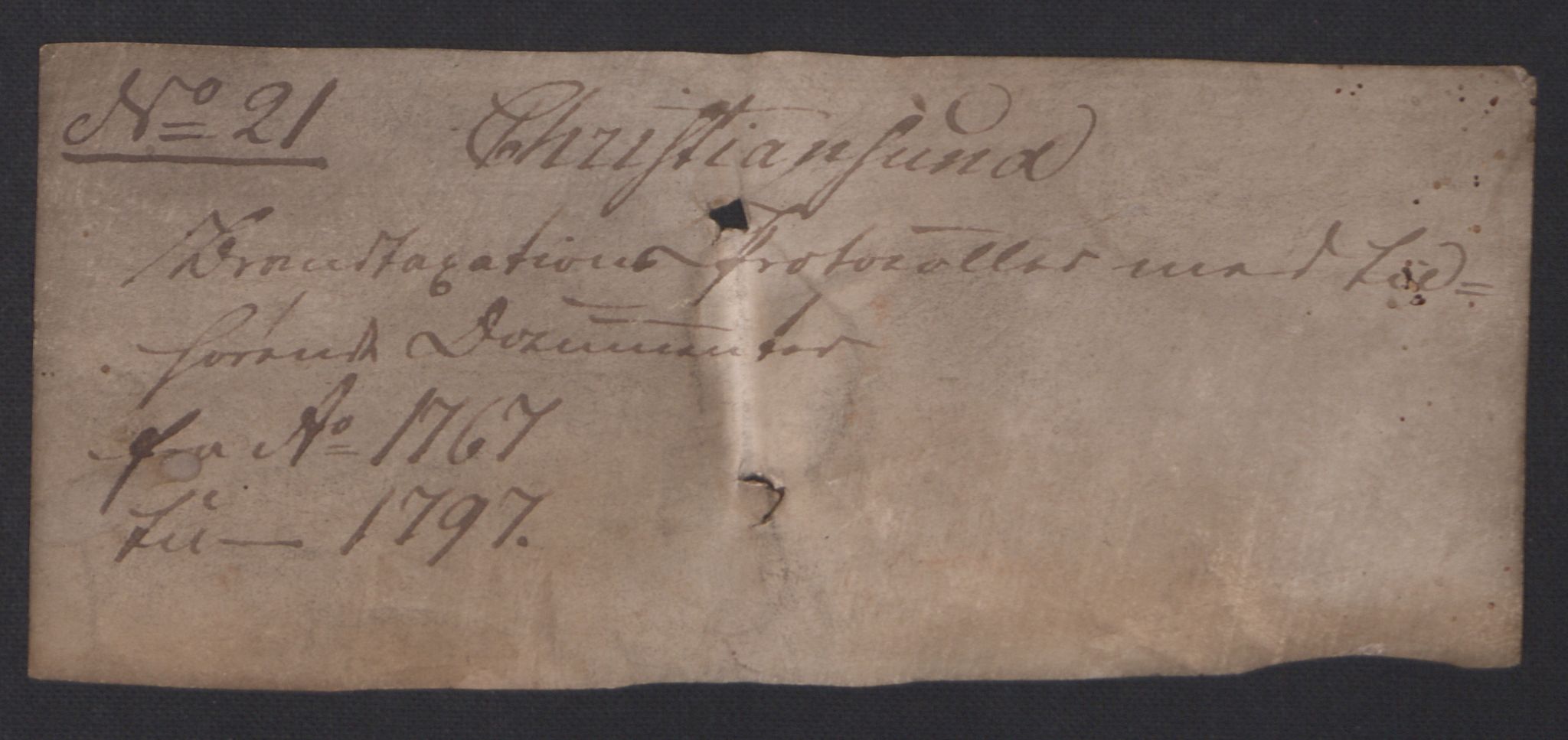 Kommersekollegiet, Brannforsikringskontoret 1767-1814, AV/RA-EA-5458/F/Fa/L0021/0003: Kristiansund / Dokumenter, 1767-1797