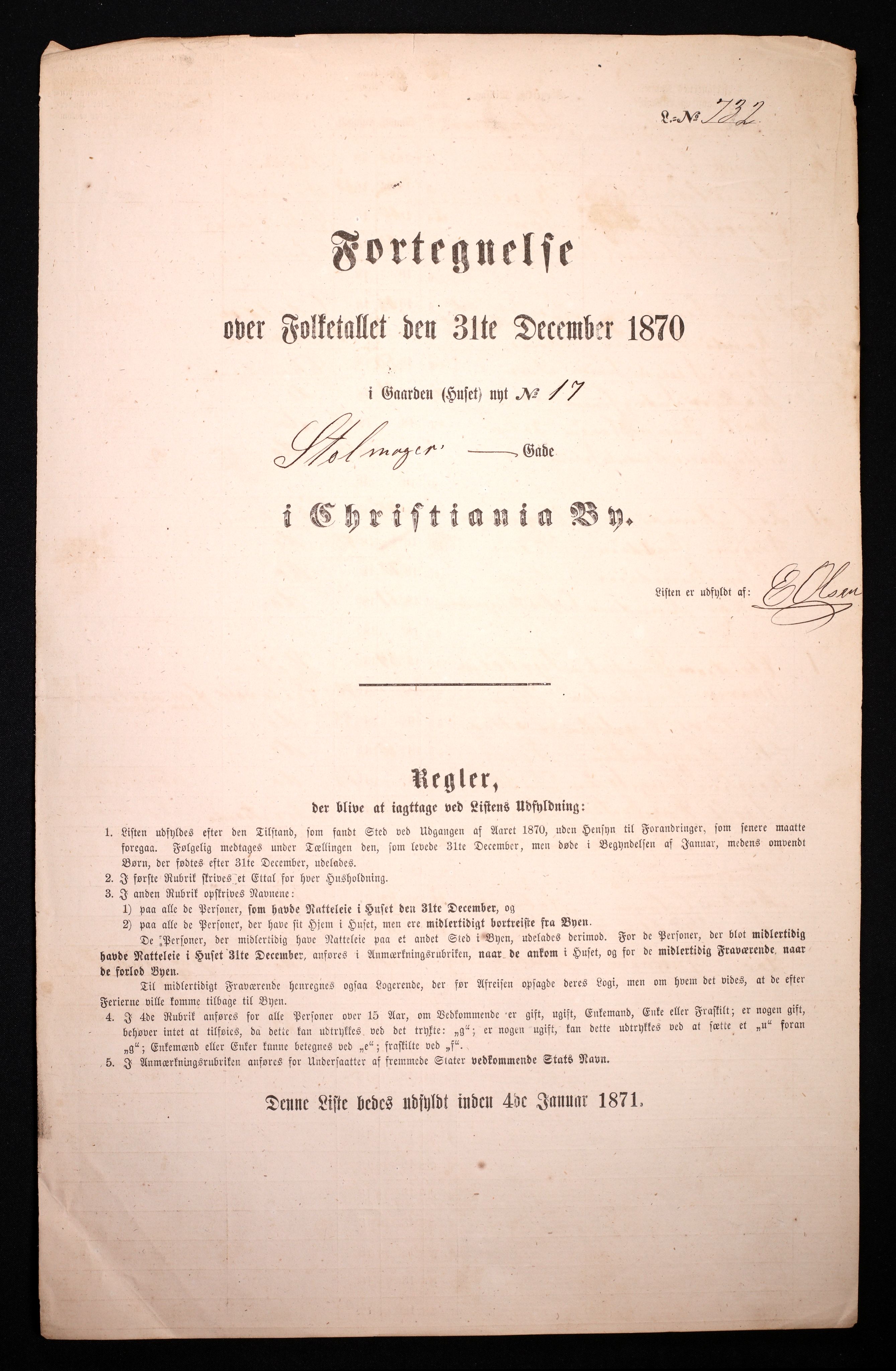 RA, Folketelling 1870 for 0301 Kristiania kjøpstad, 1870, s. 3654