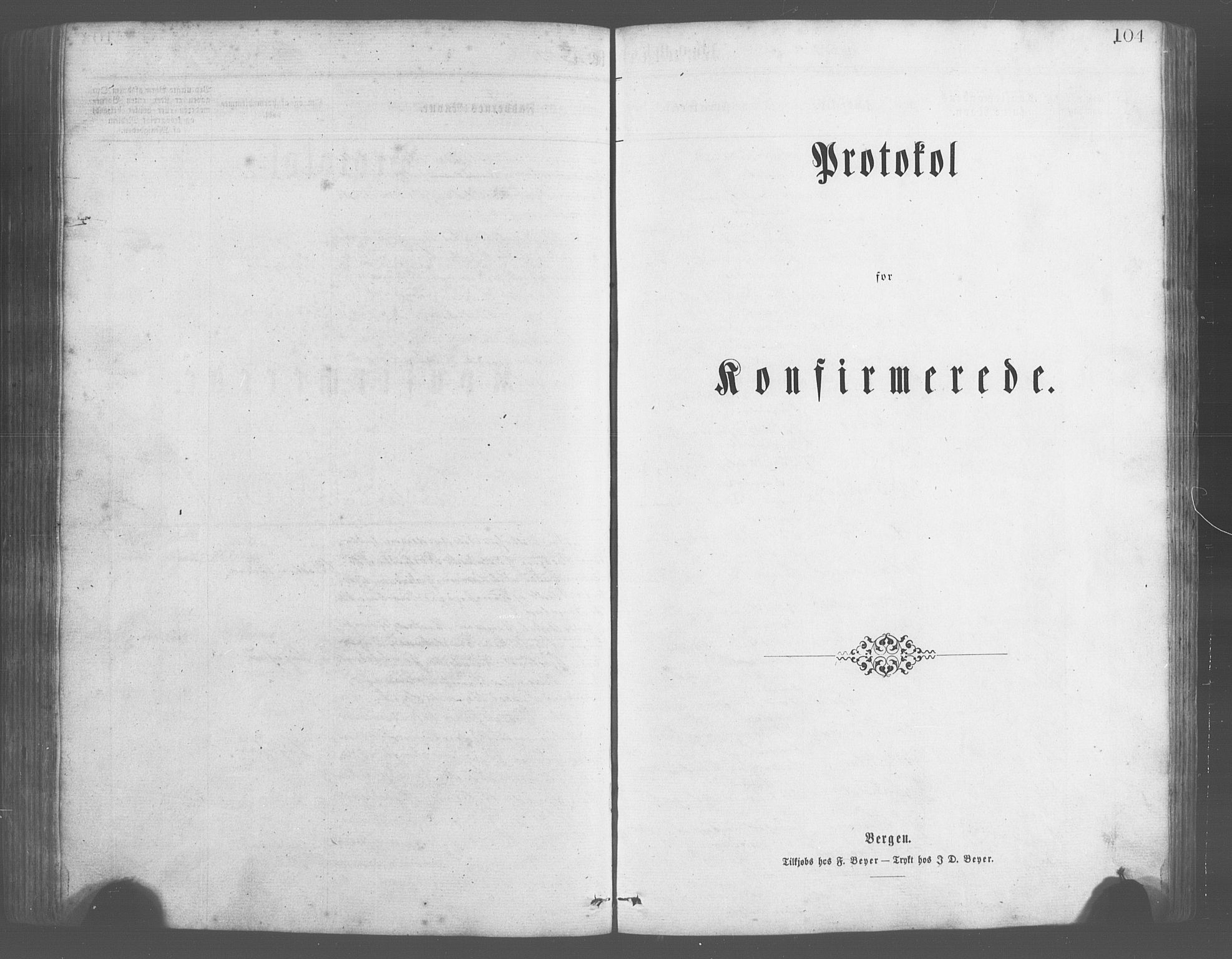 Evanger sokneprestembete, SAB/A-99924: Klokkerbok nr. A 2, 1863-1879, s. 104