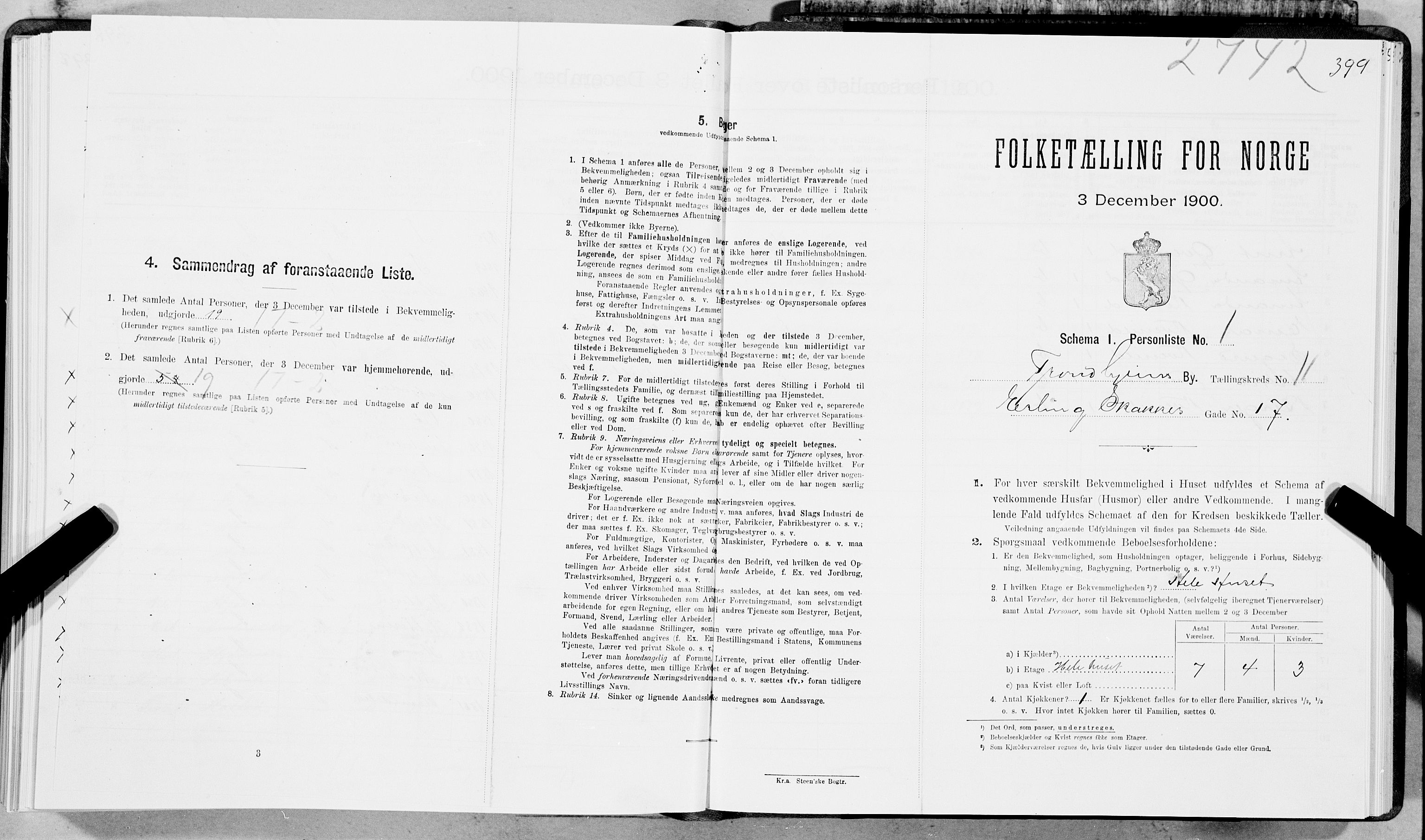 SAT, Folketelling 1900 for 1601 Trondheim kjøpstad, 1900, s. 1883