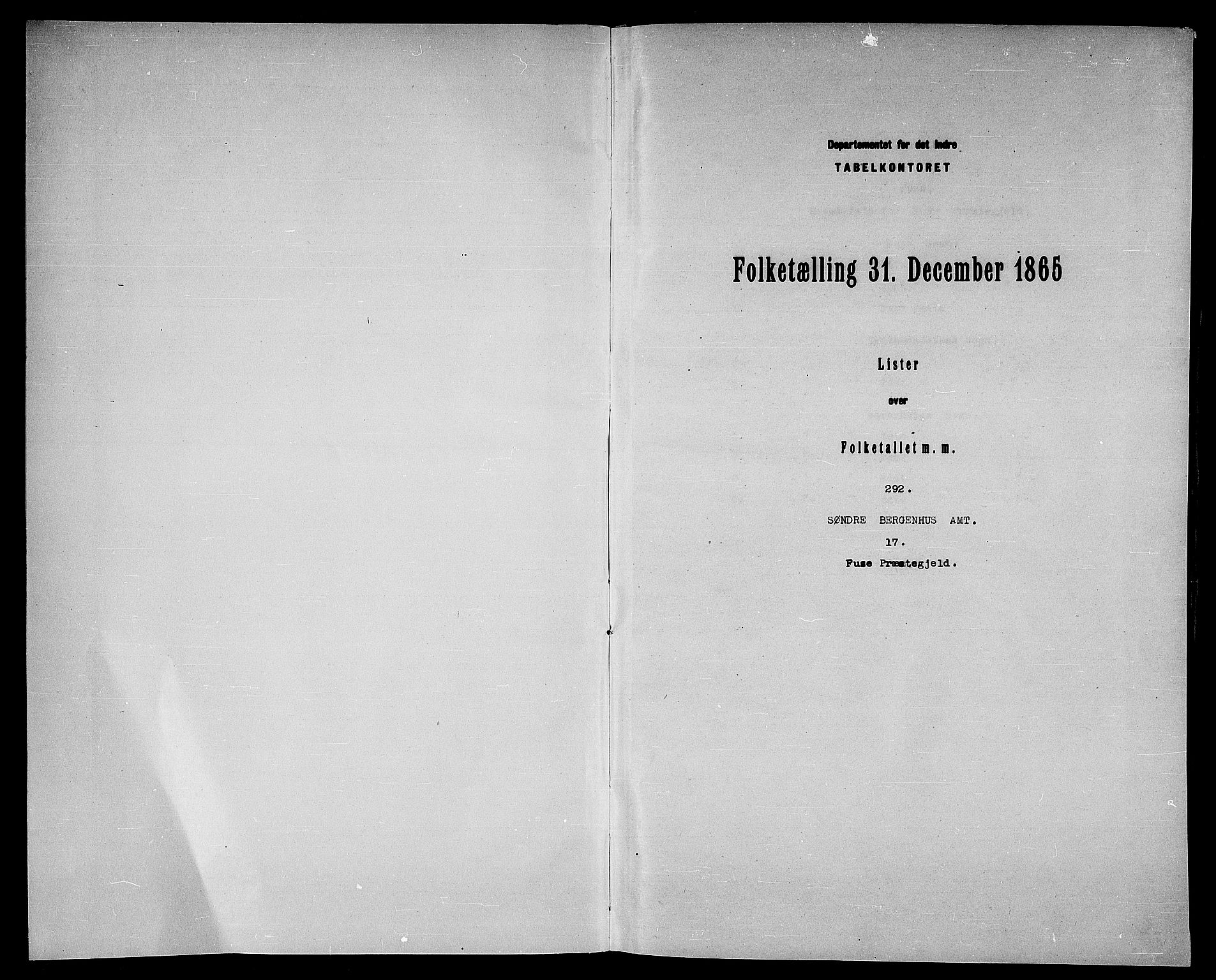 RA, Folketelling 1865 for 1241P Fusa prestegjeld, 1865, s. 3