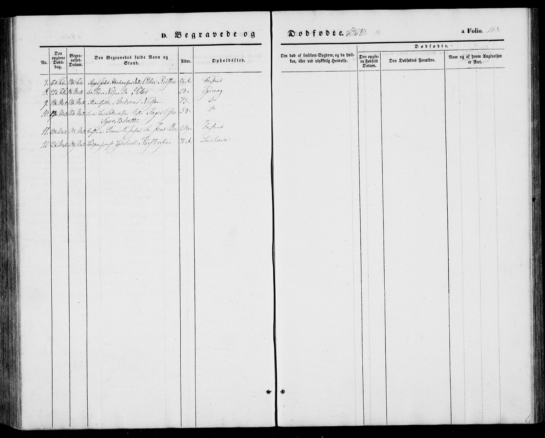Farsund sokneprestkontor, SAK/1111-0009/F/Fa/L0004: Ministerialbok nr. A 4, 1847-1863, s. 168