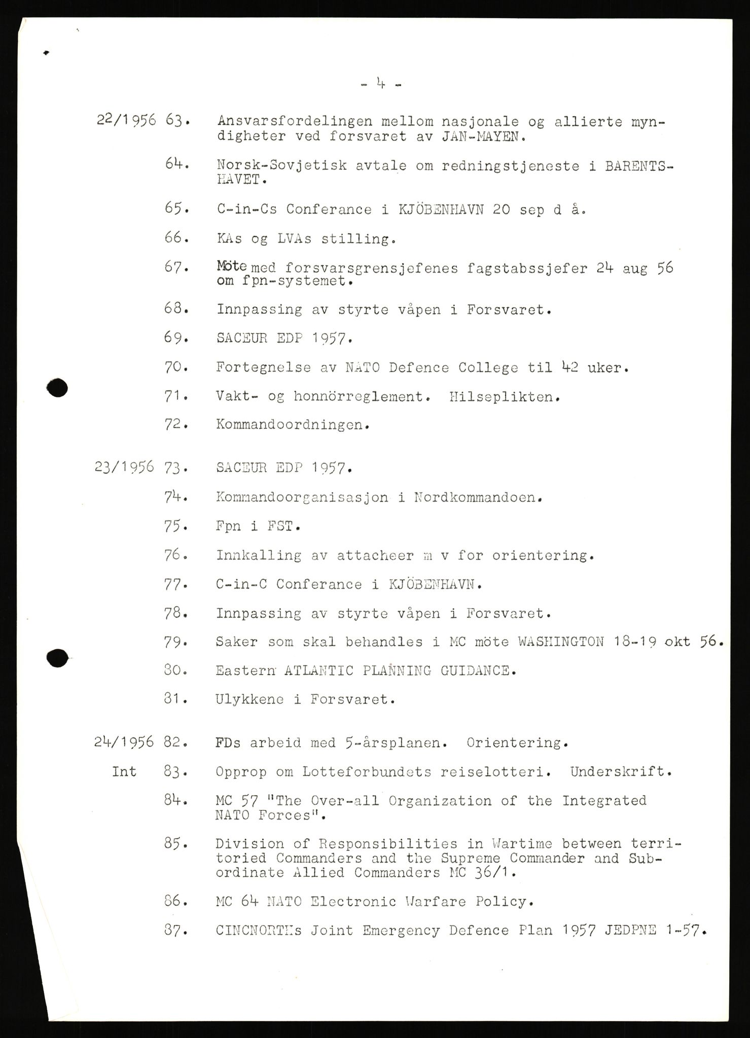 Forsvaret, Den sentrale sjefsnemnd, RA/RAFA-6733, 1953-1956, s. 388