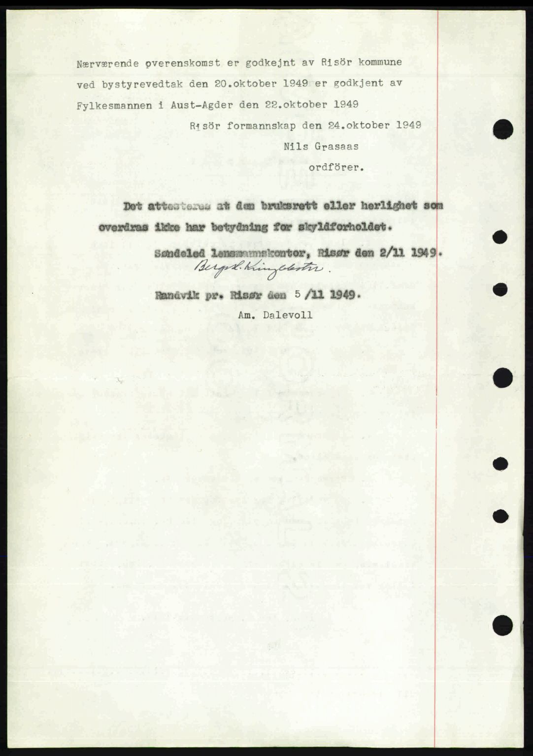 Holt sorenskriveri, SAK/1221-0002/G/Gba/L0062: Pantebok nr. A10, 1949-1950, Dagboknr: 1340/1949