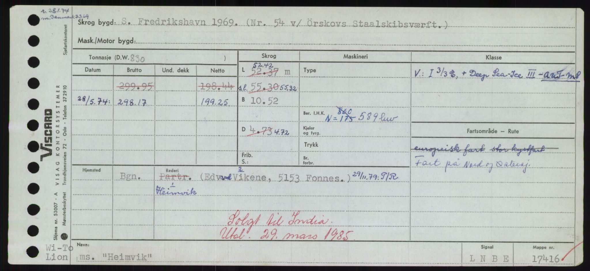 Sjøfartsdirektoratet med forløpere, Skipsmålingen, RA/S-1627/H/Hd/L0015: Fartøy, Havm-Hey, s. 213