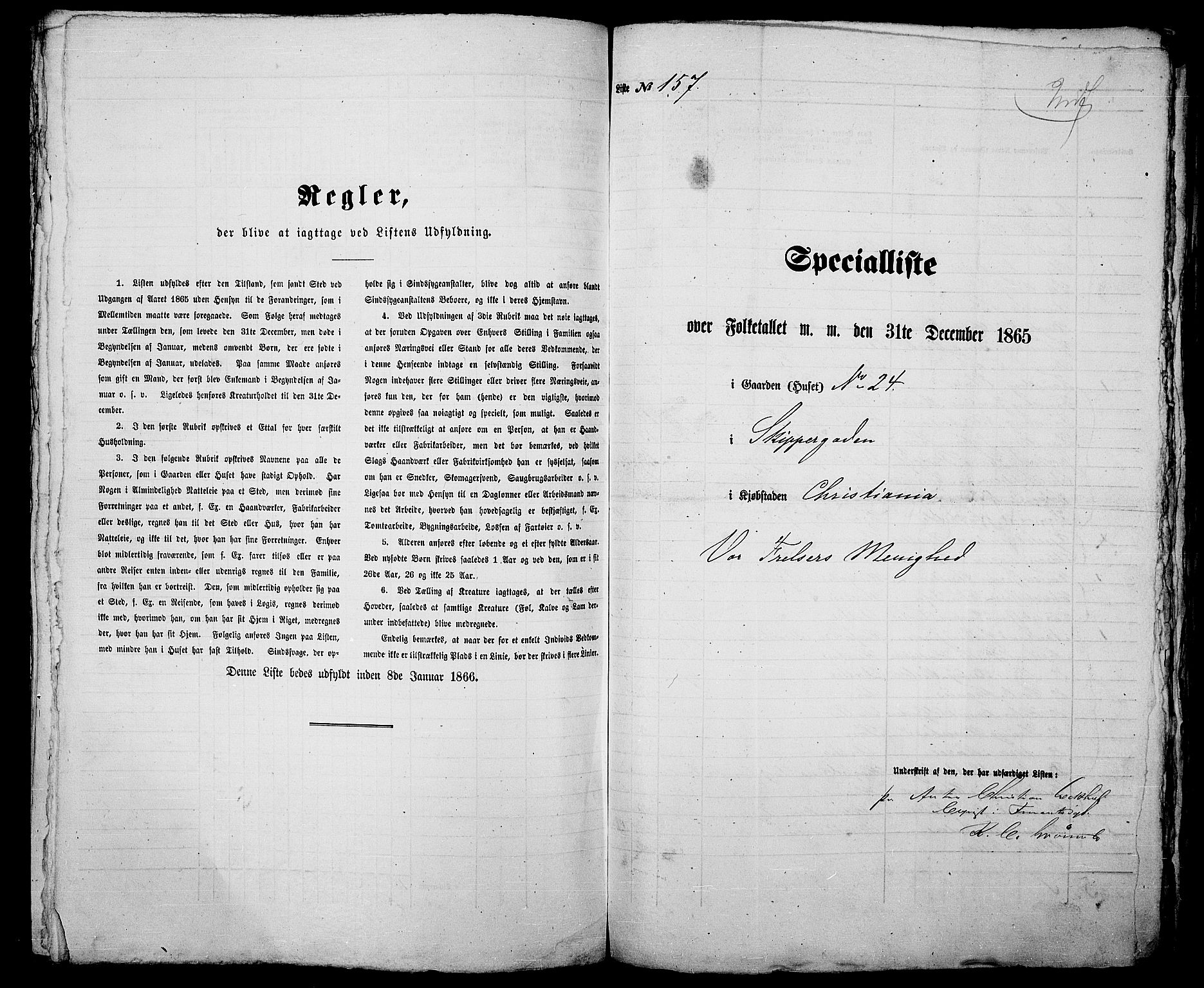 RA, Folketelling 1865 for 0301 Kristiania kjøpstad, 1865, s. 473