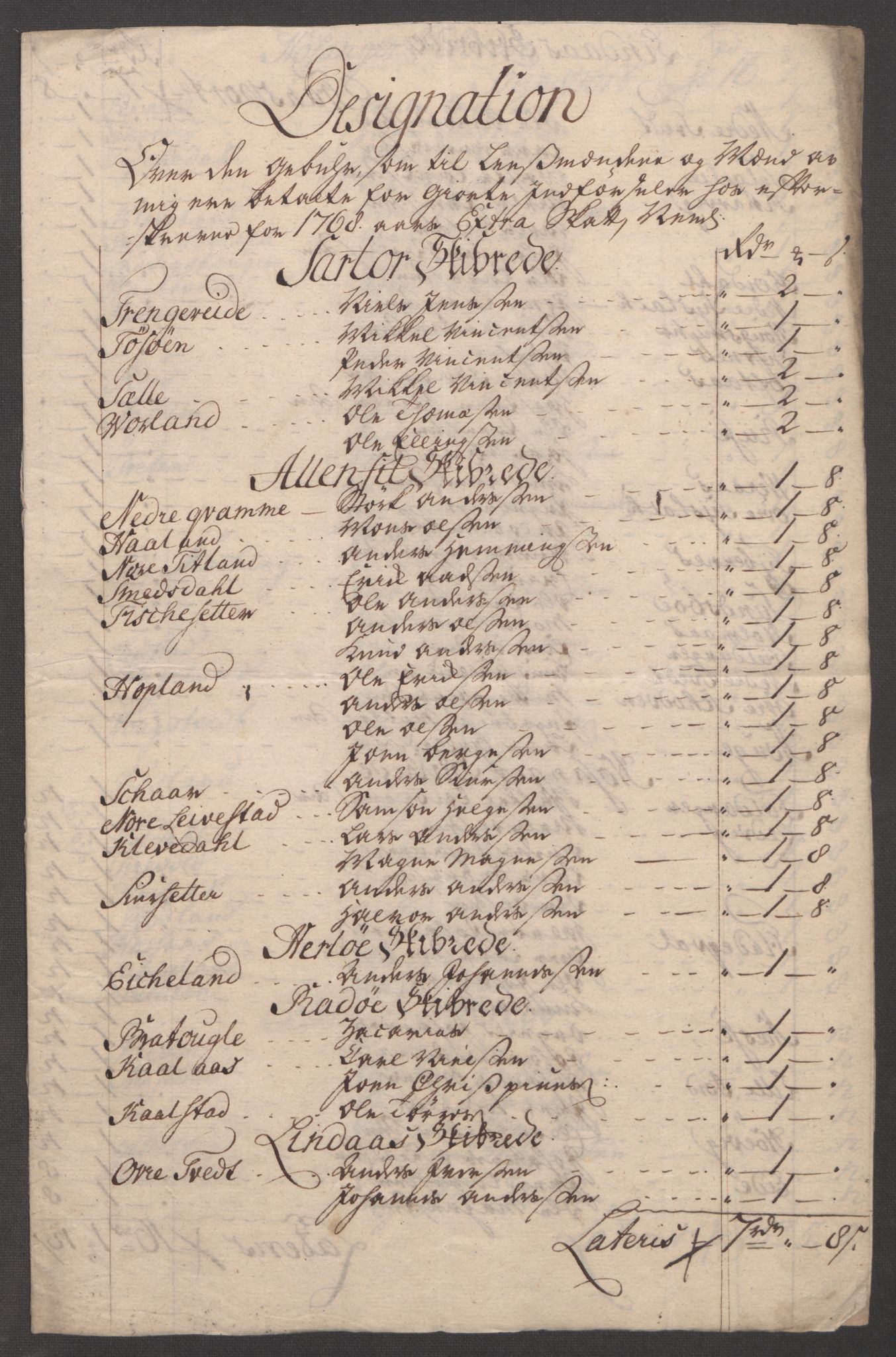 Rentekammeret inntil 1814, Reviderte regnskaper, Fogderegnskap, AV/RA-EA-4092/R51/L3303: Ekstraskatten Nordhordland og Voss, 1762-1772, s. 686