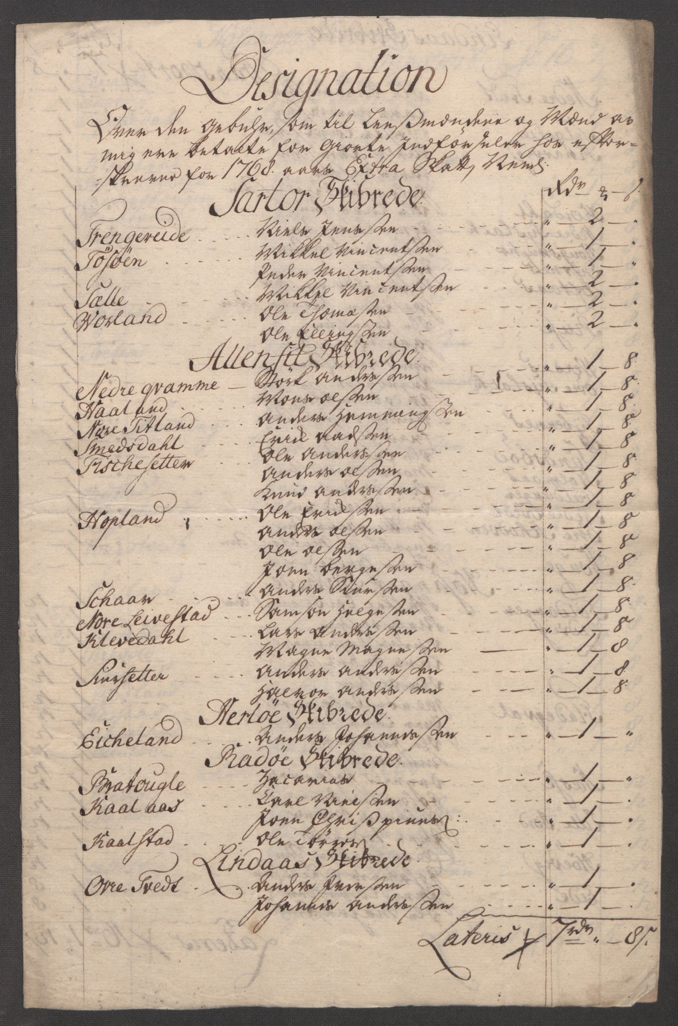 Rentekammeret inntil 1814, Reviderte regnskaper, Fogderegnskap, RA/EA-4092/R51/L3303: Ekstraskatten Nordhordland og Voss, 1762-1772, s. 686