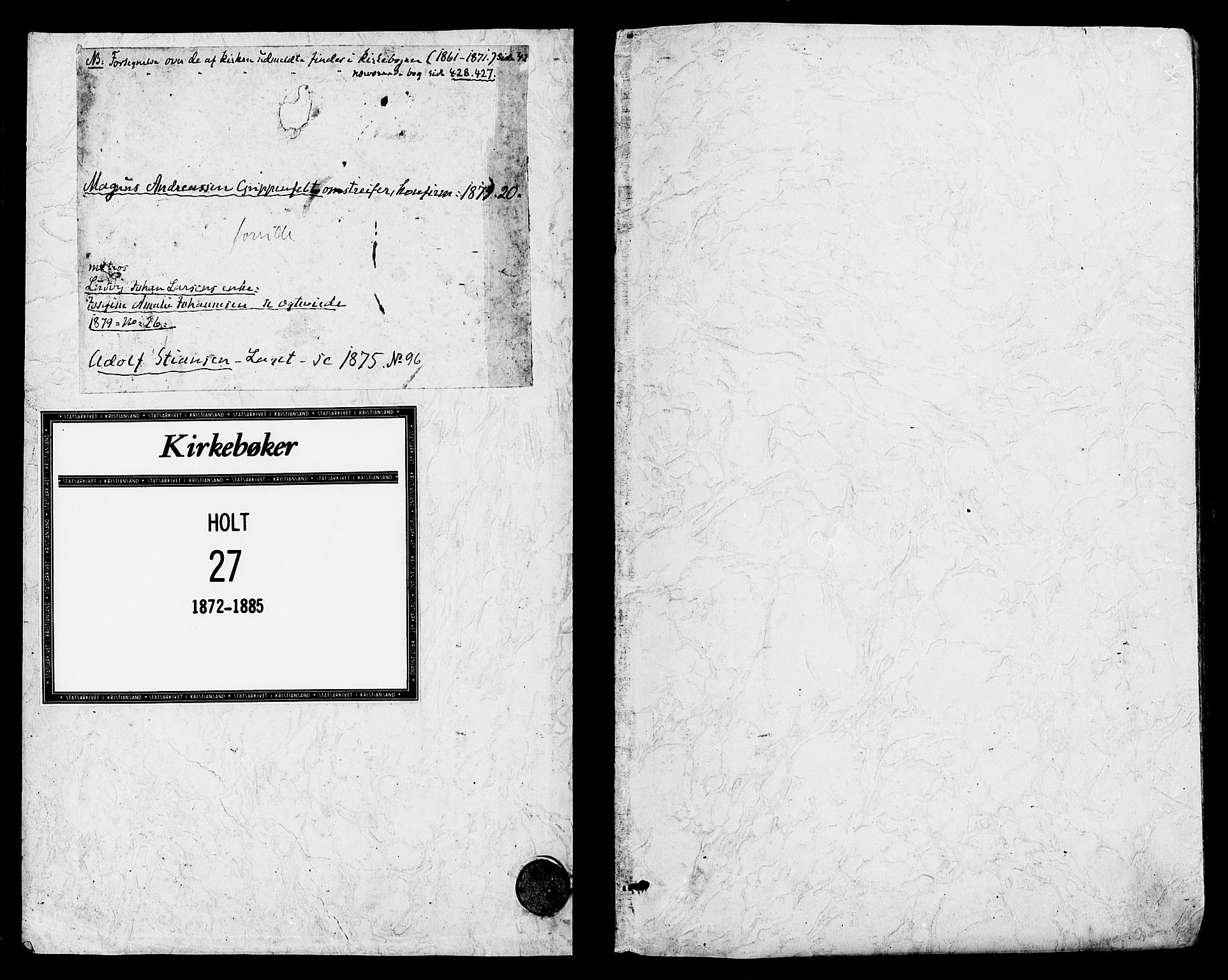 Holt sokneprestkontor, SAK/1111-0021/F/Fa/L0010: Ministerialbok nr. A 10, 1872-1885
