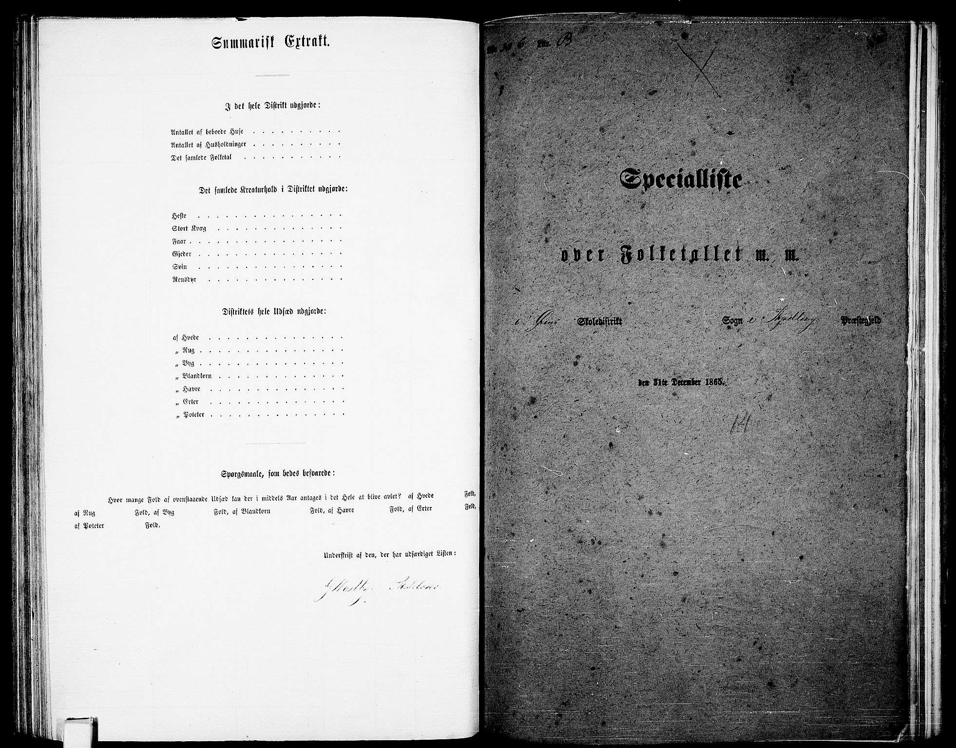 RA, Folketelling 1865 for 0725P Tjølling prestegjeld, 1865, s. 134