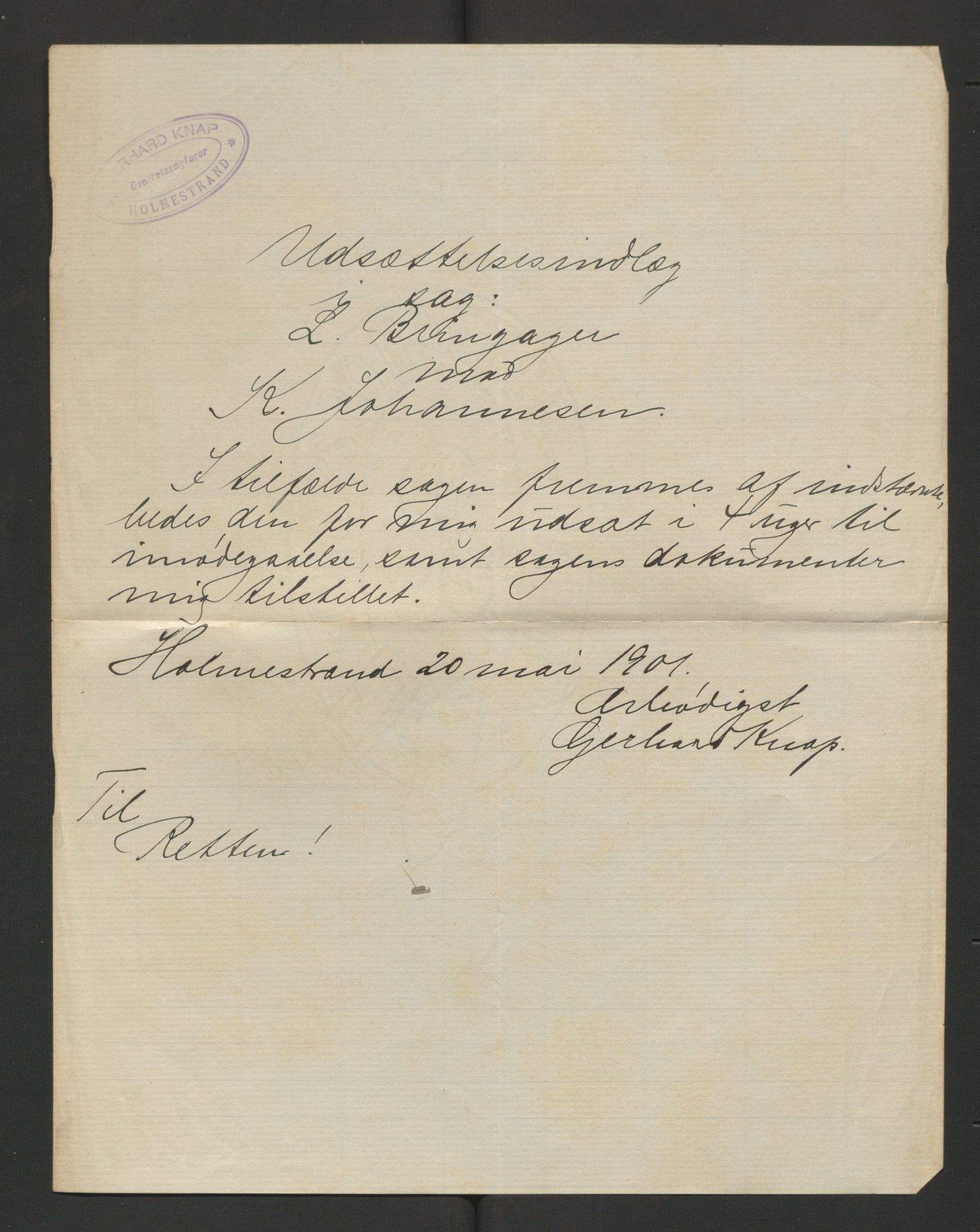 Stavanger byfogd, AV/SAST-A-101408/001/3/32/32A/L0003: Saksliste for Stavanger byting, 1900-1903