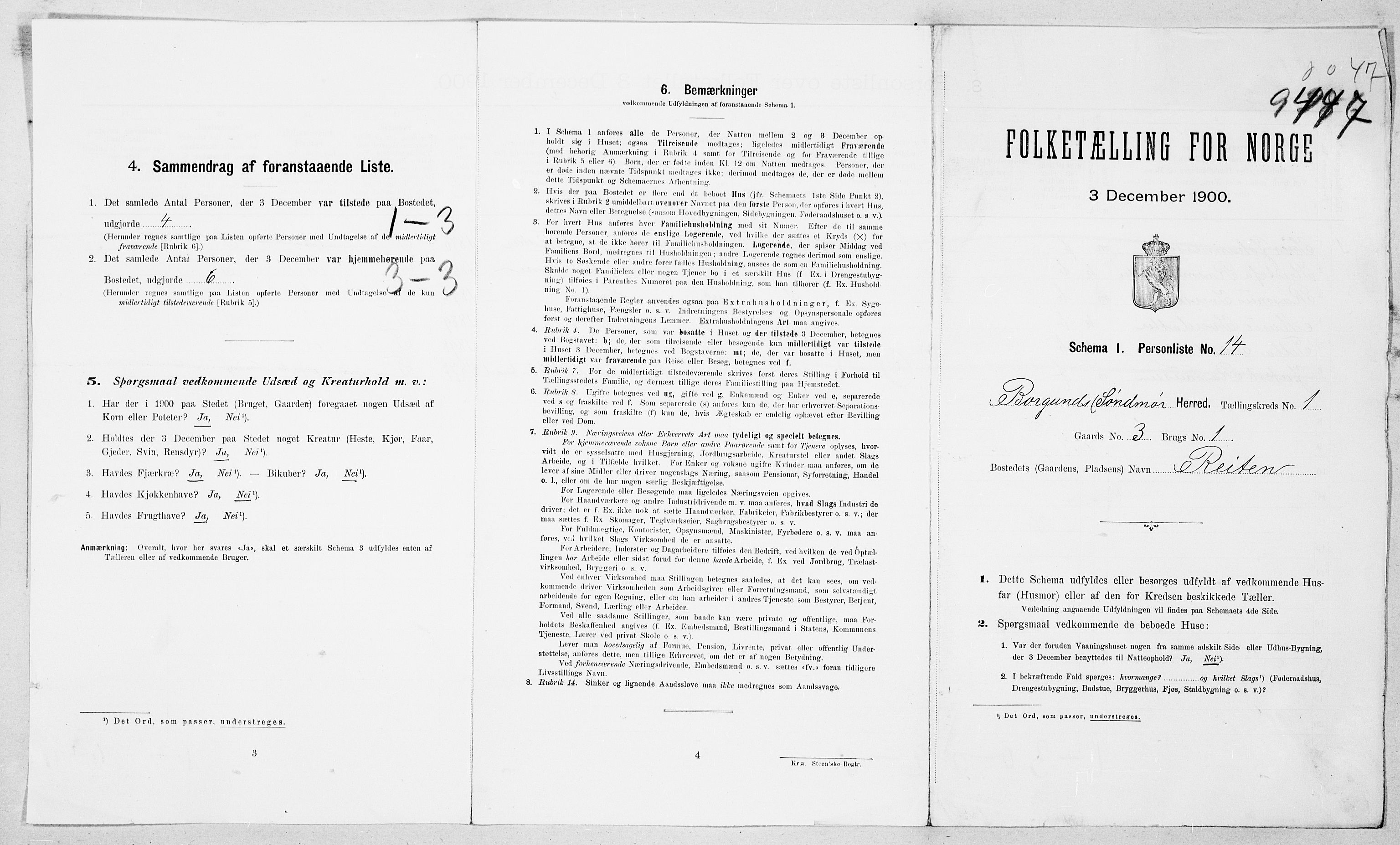 SAT, Folketelling 1900 for 1531 Borgund herred, 1900, s. 42