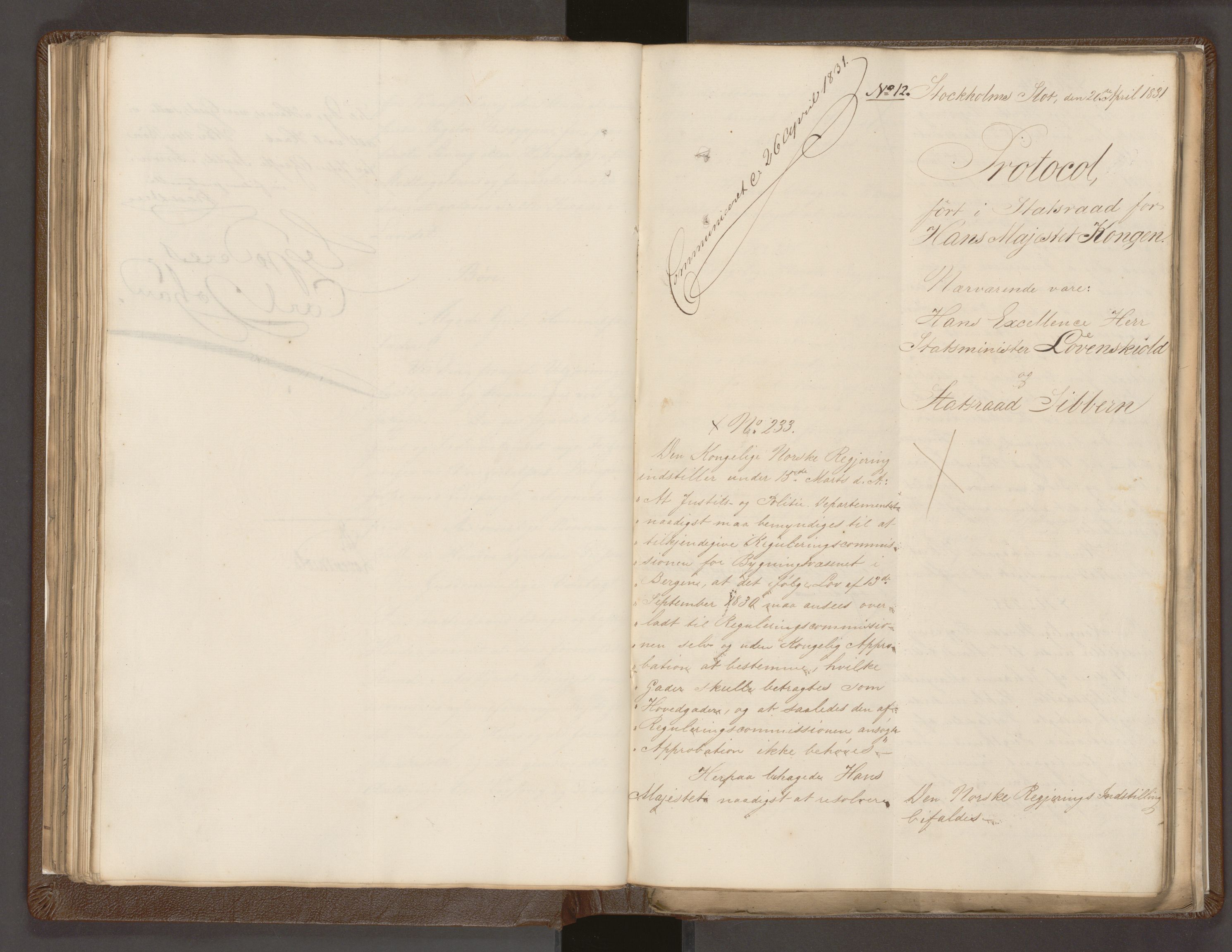 Statsrådssekretariatet, AV/RA-S-1001/A/Ab/L0032: Kgl. res. nr. 917-992 og 1-512, 1. halvår, 1831