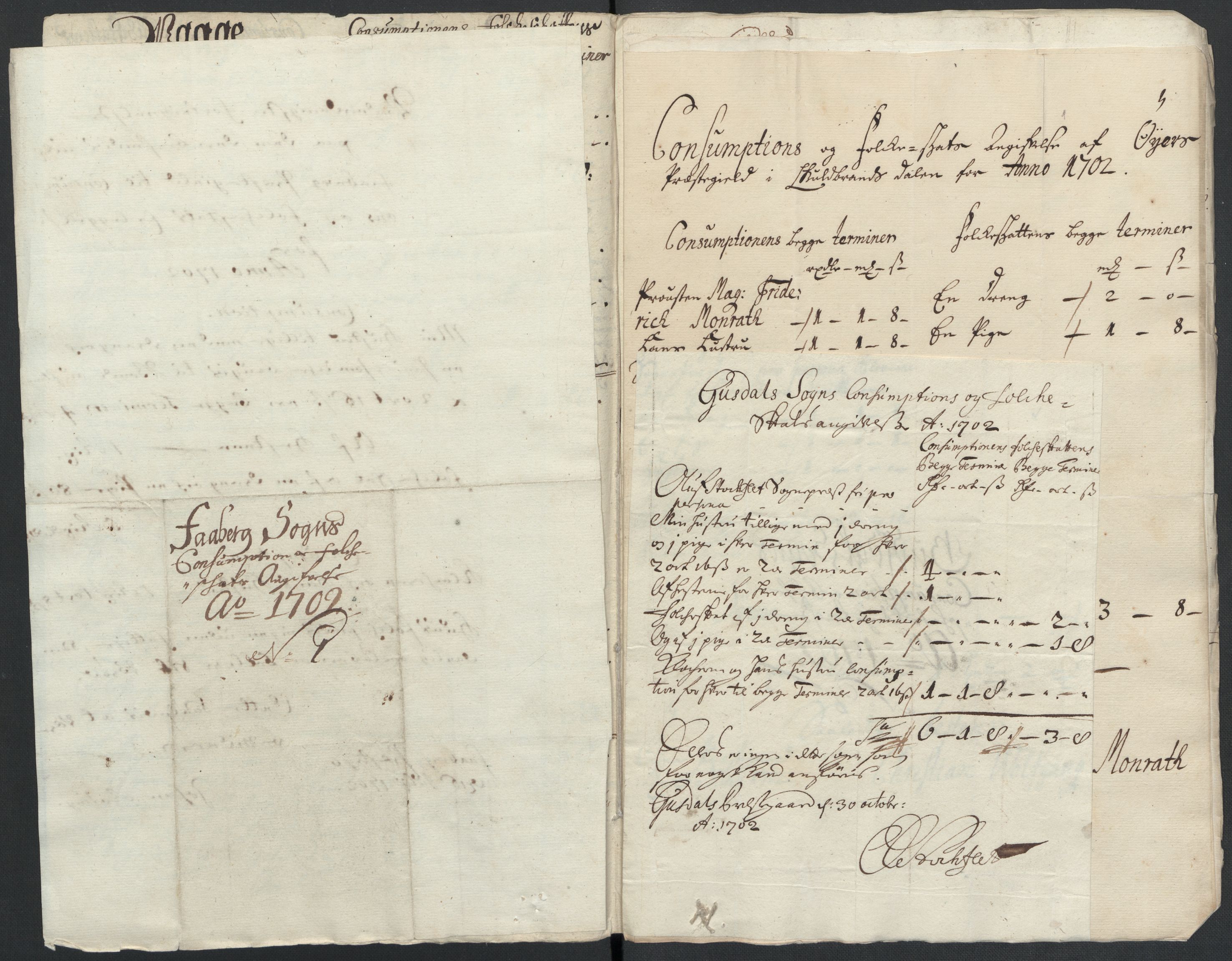 Rentekammeret inntil 1814, Reviderte regnskaper, Fogderegnskap, RA/EA-4092/R17/L1175: Fogderegnskap Gudbrandsdal, 1702, s. 126