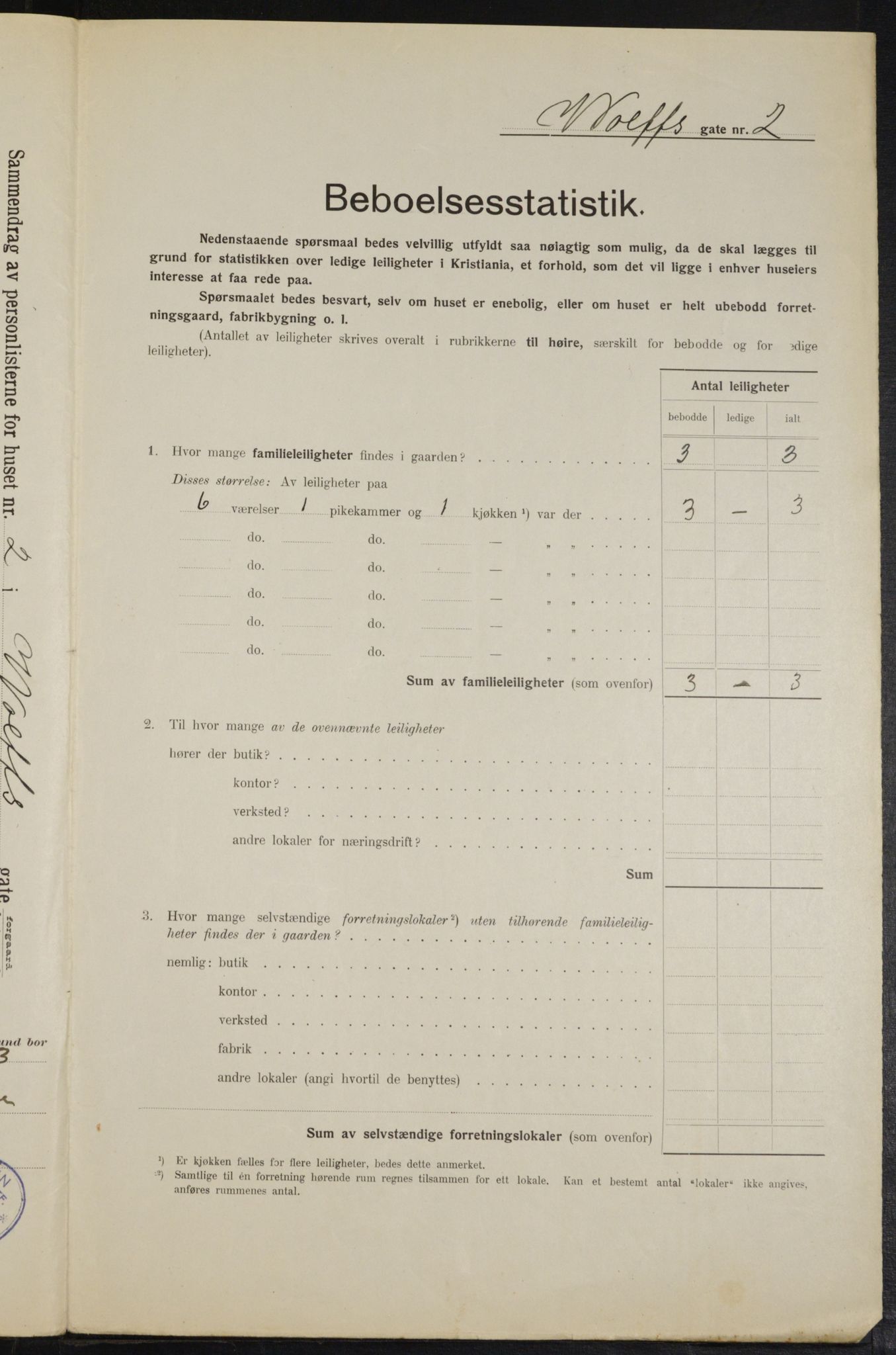 OBA, Kommunal folketelling 1.2.1914 for Kristiania, 1914, s. 129501