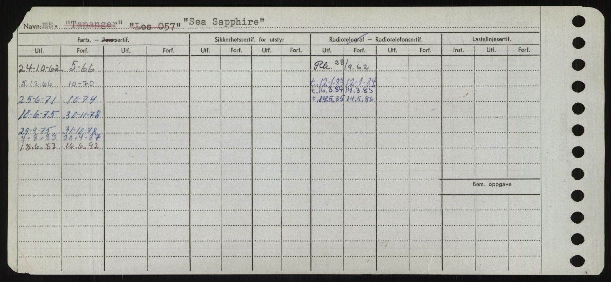 Sjøfartsdirektoratet med forløpere, Skipsmålingen, RA/S-1627/H/Hd/L0032: Fartøy, San-Seve, s. 310