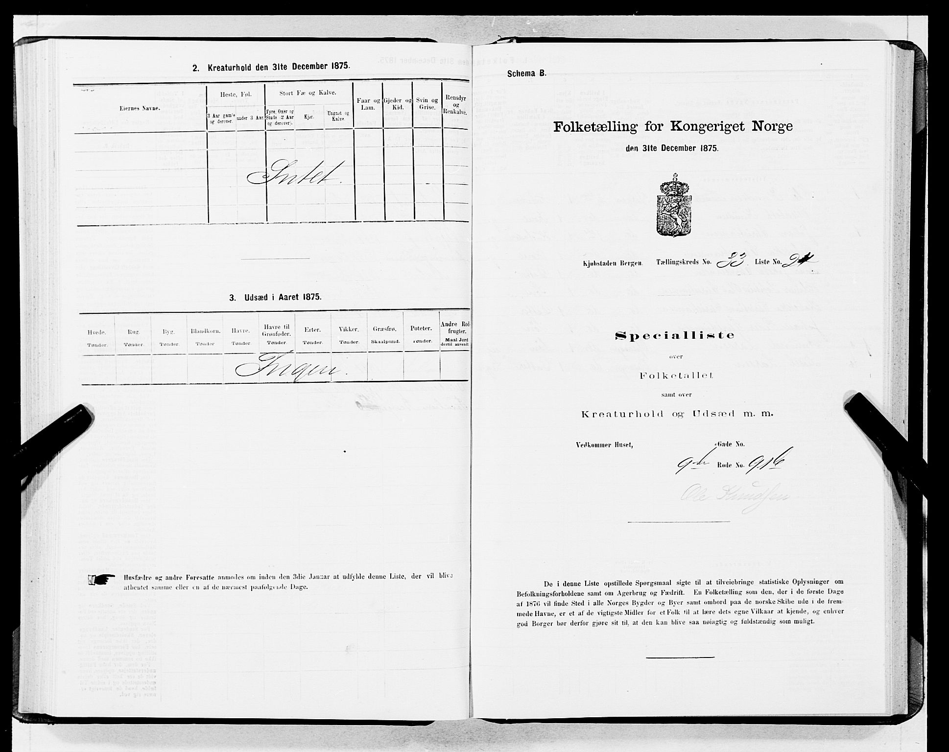 SAB, Folketelling 1875 for 1301 Bergen kjøpstad, 1875, s. 1720