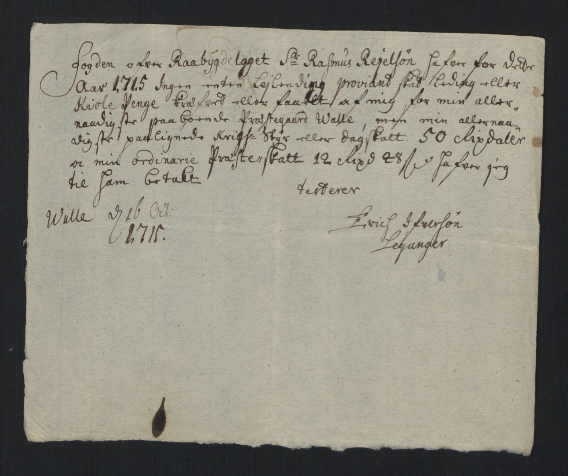 Rentekammeret inntil 1814, Reviderte regnskaper, Fogderegnskap, RA/EA-4092/R40/L2451: Fogderegnskap Råbyggelag, 1714-1715, s. 332