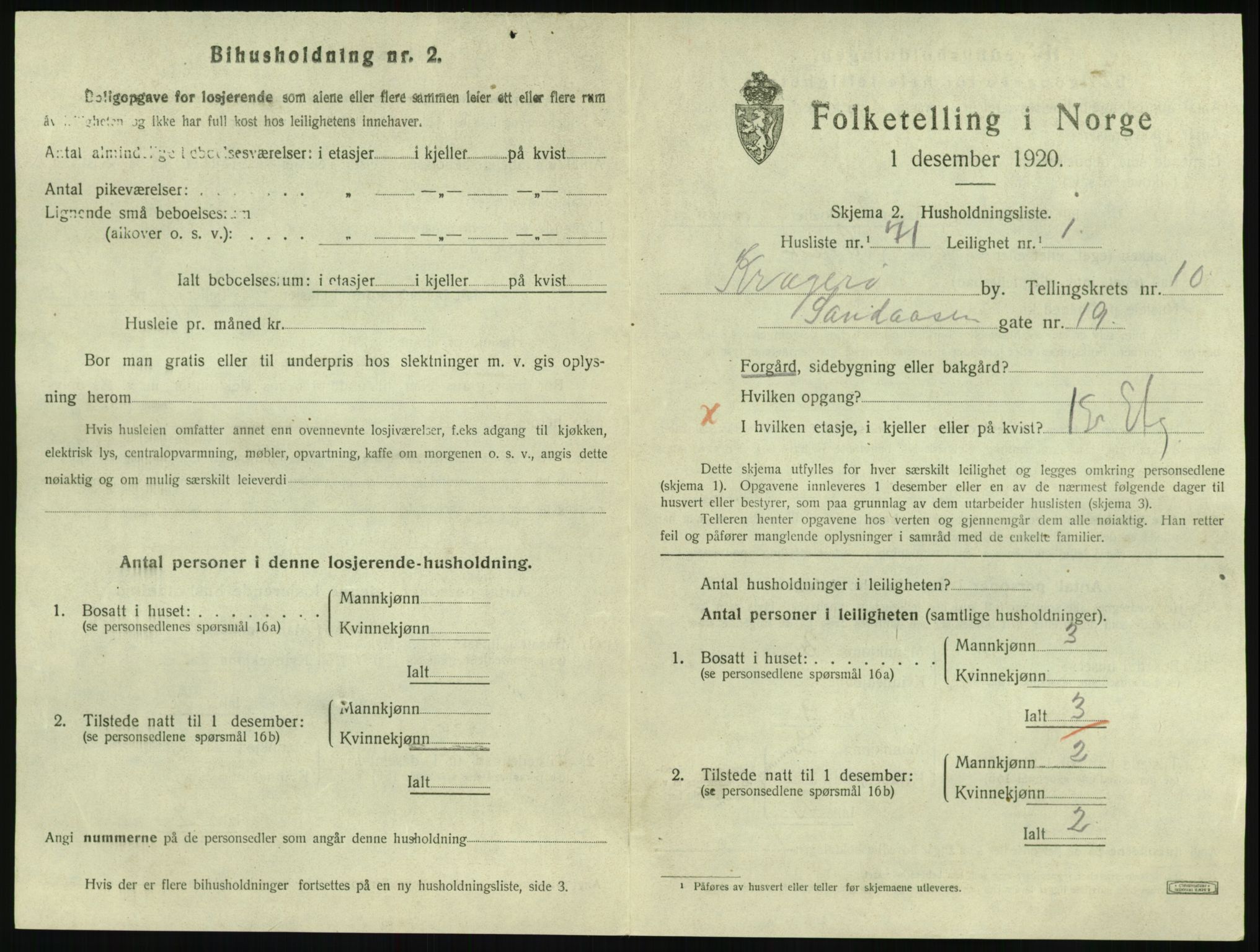 SAKO, Folketelling 1920 for 0801 Kragerø kjøpstad, 1920, s. 4371