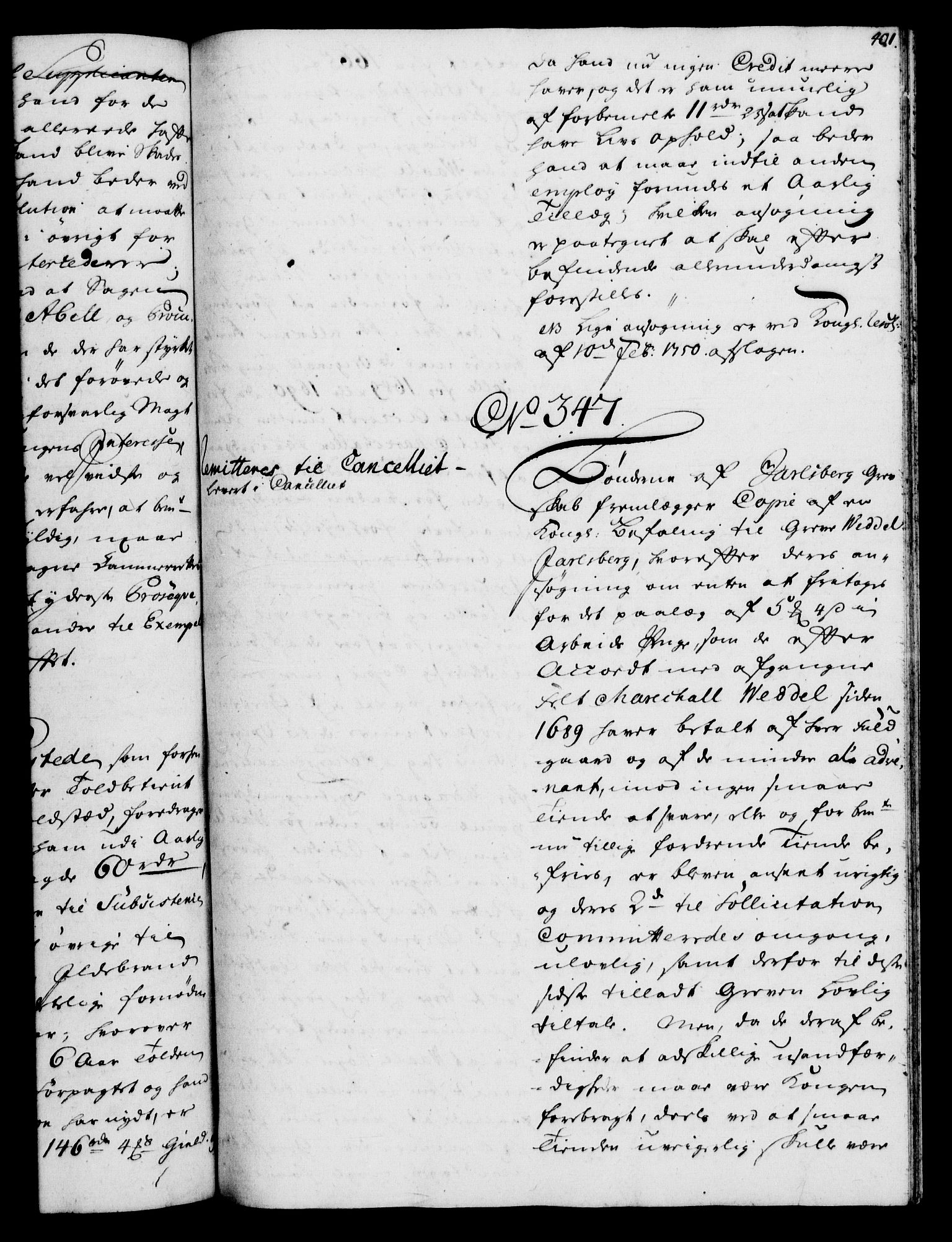 Rentekammeret, Kammerkanselliet, RA/EA-3111/G/Gh/Gha/L0032: Norsk ekstraktmemorialprotokoll (merket RK 53.77), 1753-1755, s. 401