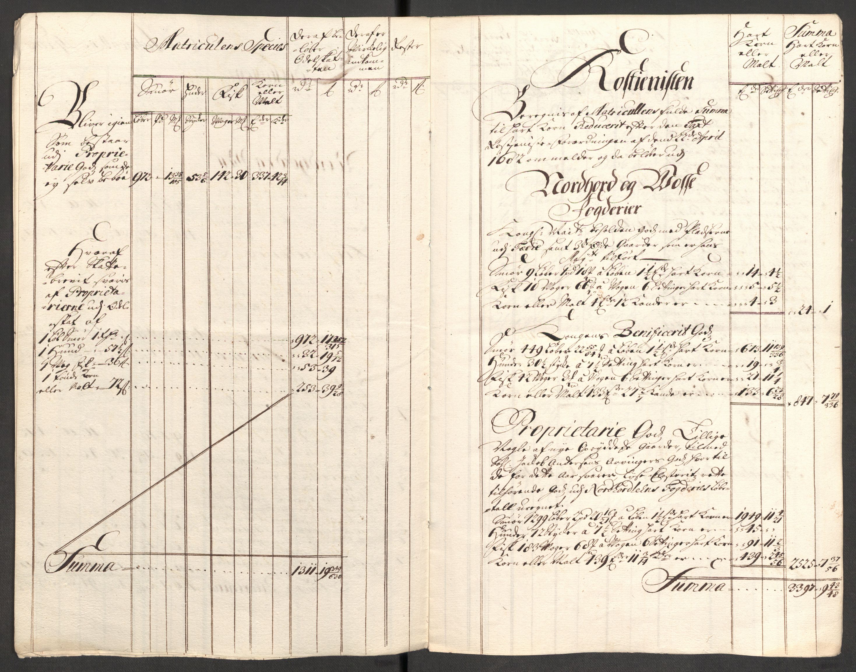 Rentekammeret inntil 1814, Reviderte regnskaper, Fogderegnskap, AV/RA-EA-4092/R51/L3188: Fogderegnskap Nordhordland og Voss, 1706-1707, s. 156