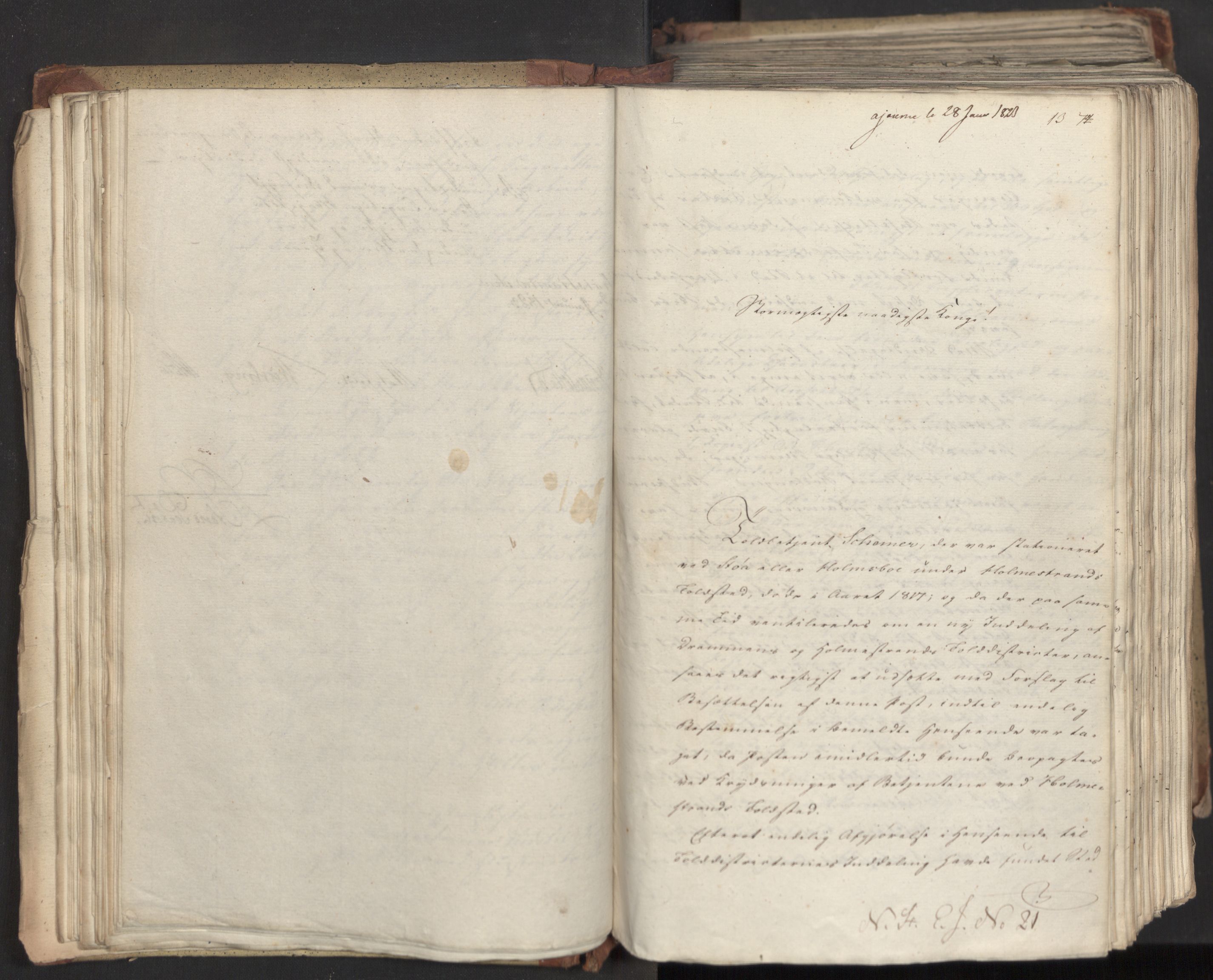 Statsrådsavdelingen i Stockholm, AV/RA-S-1003/D/Da/L0033: Regjeringsinnstillinger nr. 1-274, 1823, s. 57