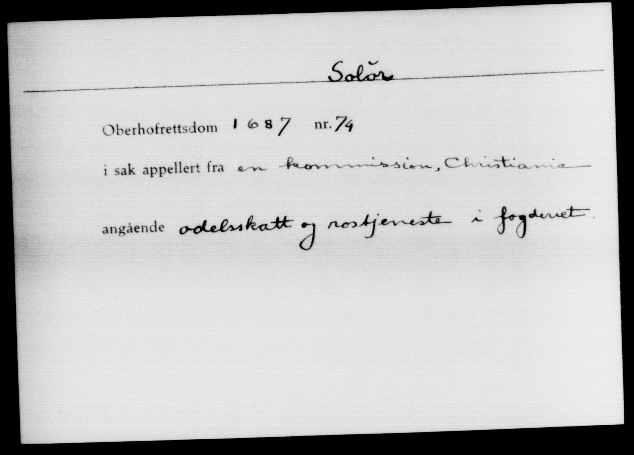 Overhoffretten 1667-1797, AV/RA-EA-2884, 1705