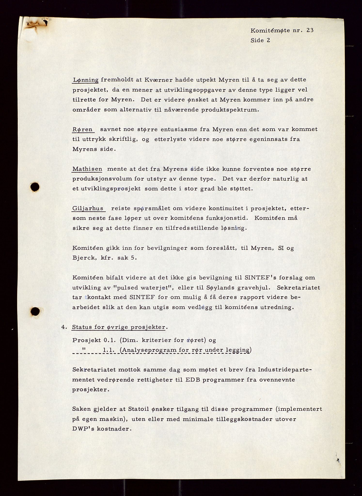 Industridepartementet, Oljekontoret, AV/SAST-A-101348/Di/L0001: DWP, møter juni - november, komiteemøter nr. 19 - 26, 1973-1974, s. 625