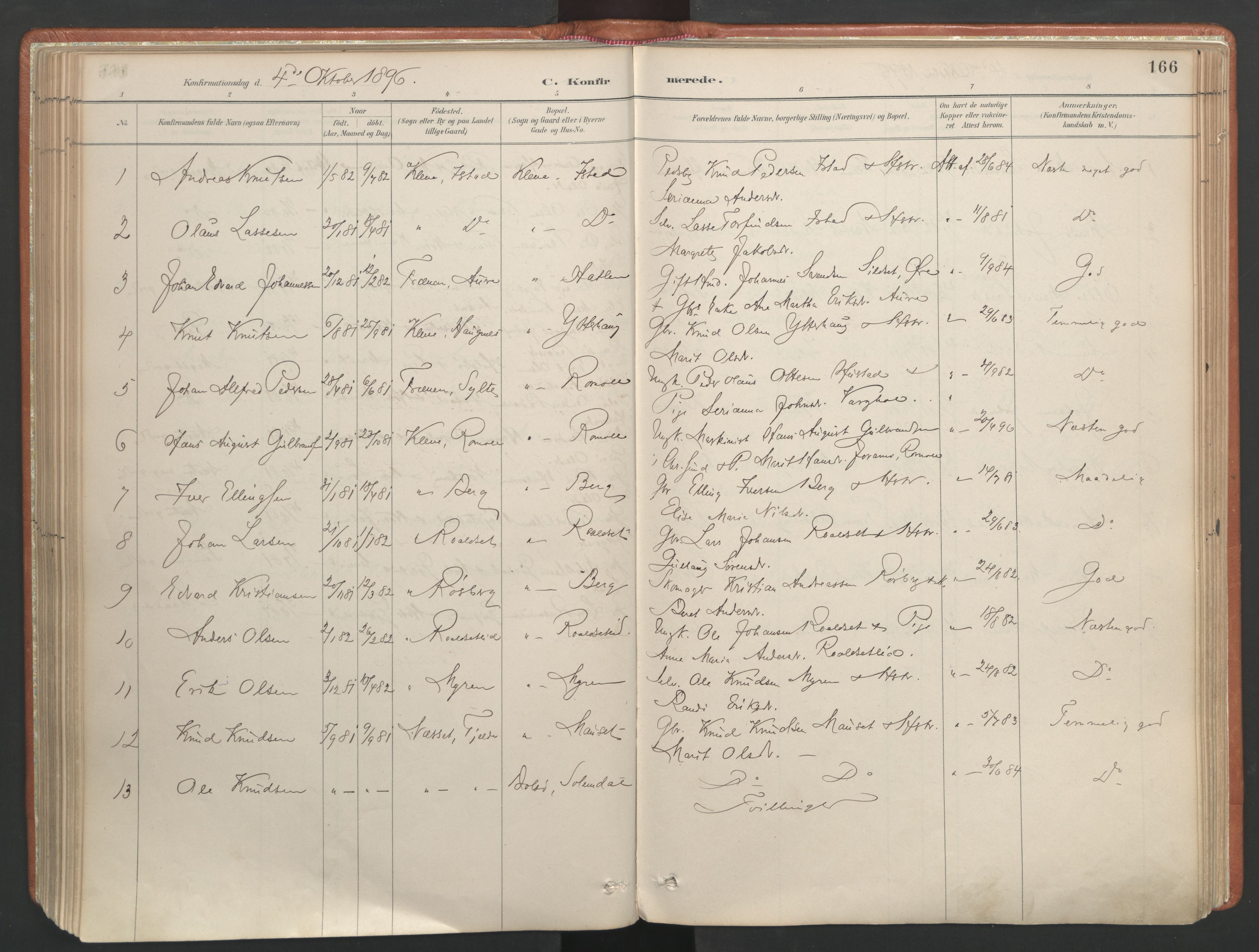Ministerialprotokoller, klokkerbøker og fødselsregistre - Møre og Romsdal, AV/SAT-A-1454/557/L0682: Ministerialbok nr. 557A04, 1887-1970, s. 166