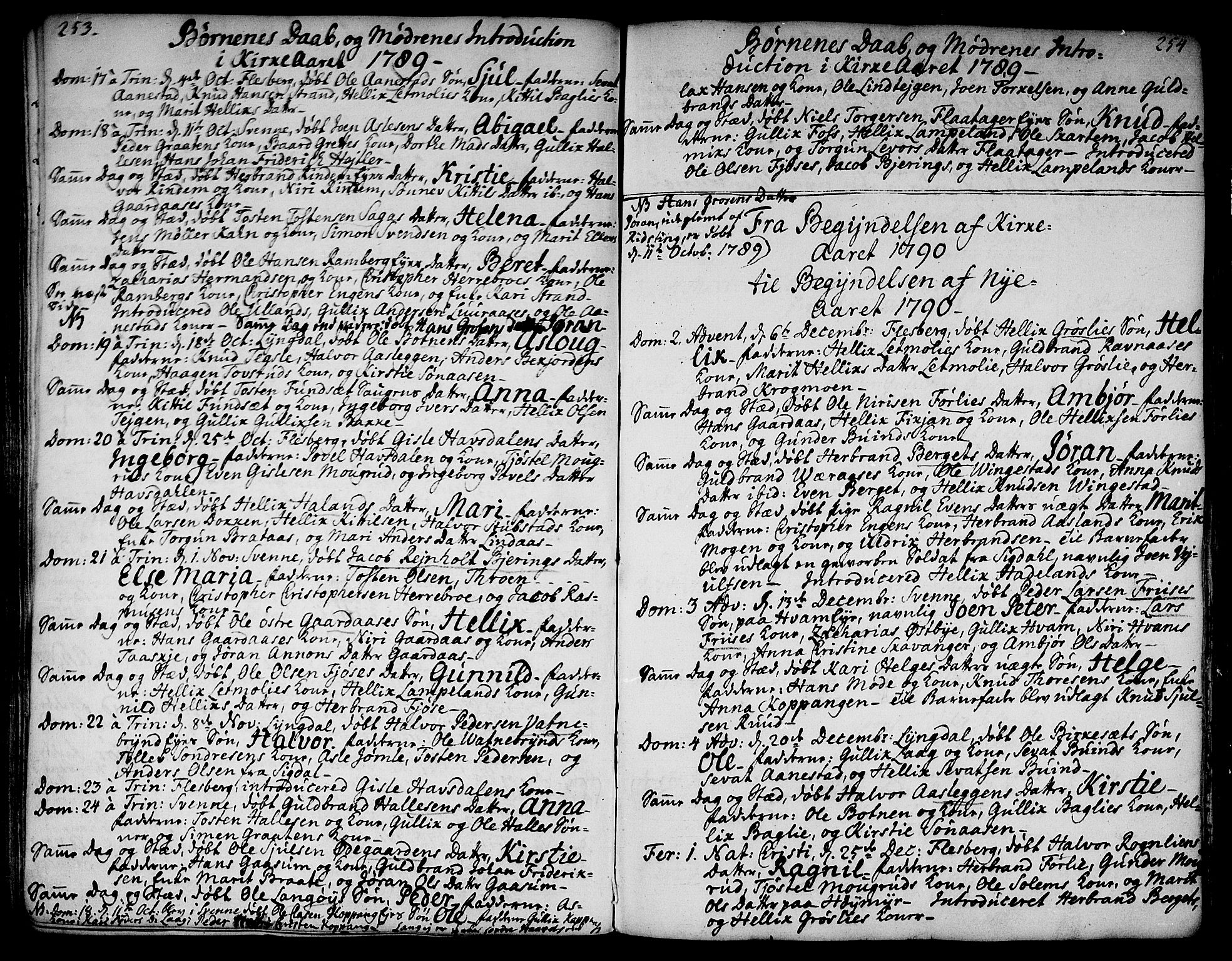 Flesberg kirkebøker, SAKO/A-18/F/Fa/L0003: Ministerialbok nr. I 3, 1748-1790, s. 253-254