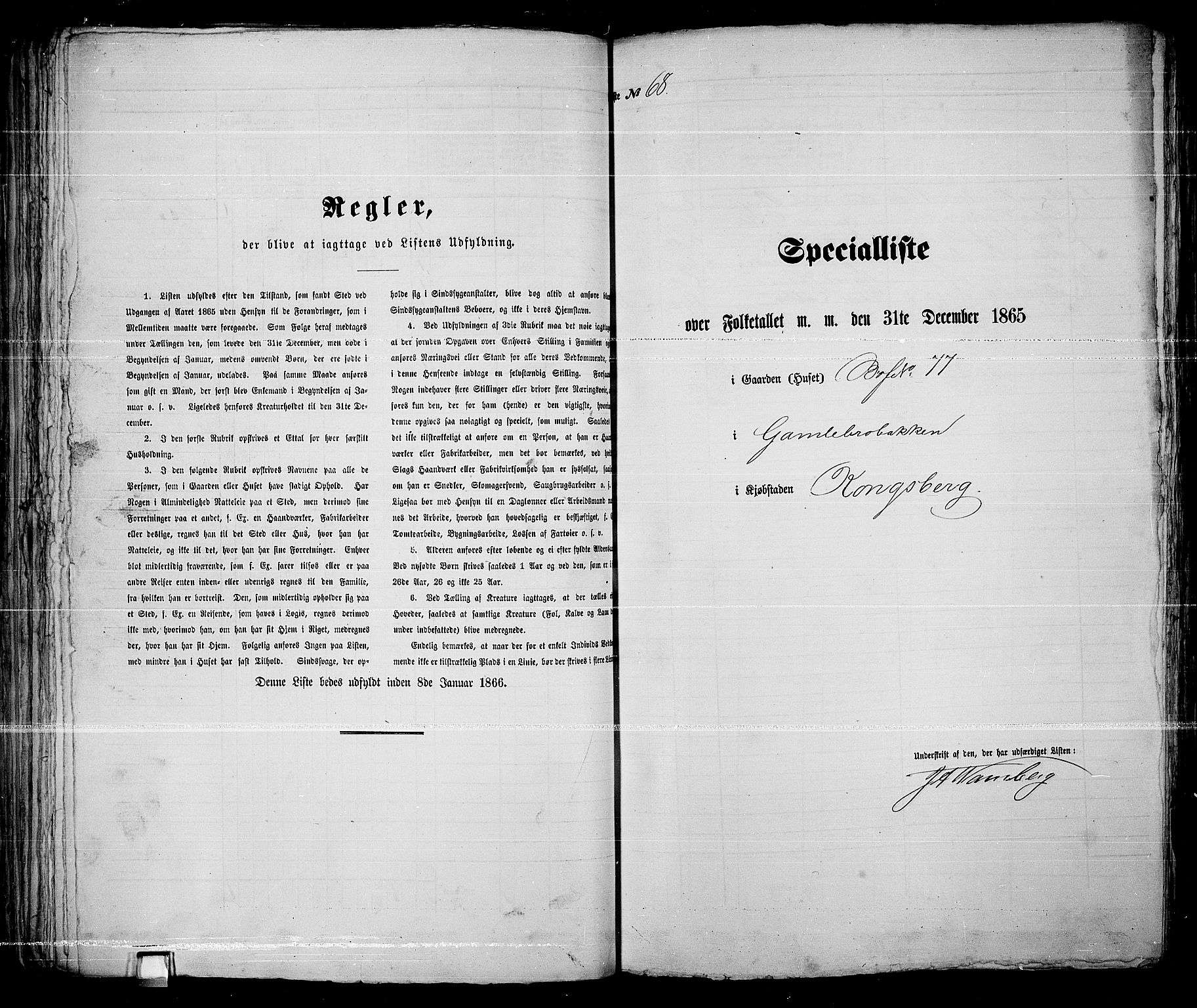RA, Folketelling 1865 for 0604B Kongsberg prestegjeld, Kongsberg kjøpstad, 1865, s. 146