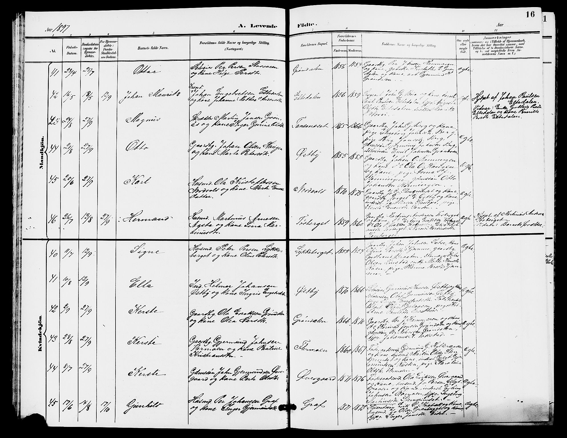 Trysil prestekontor, AV/SAH-PREST-046/H/Ha/Hab/L0006: Klokkerbok nr. 6, 1896-1912, s. 16