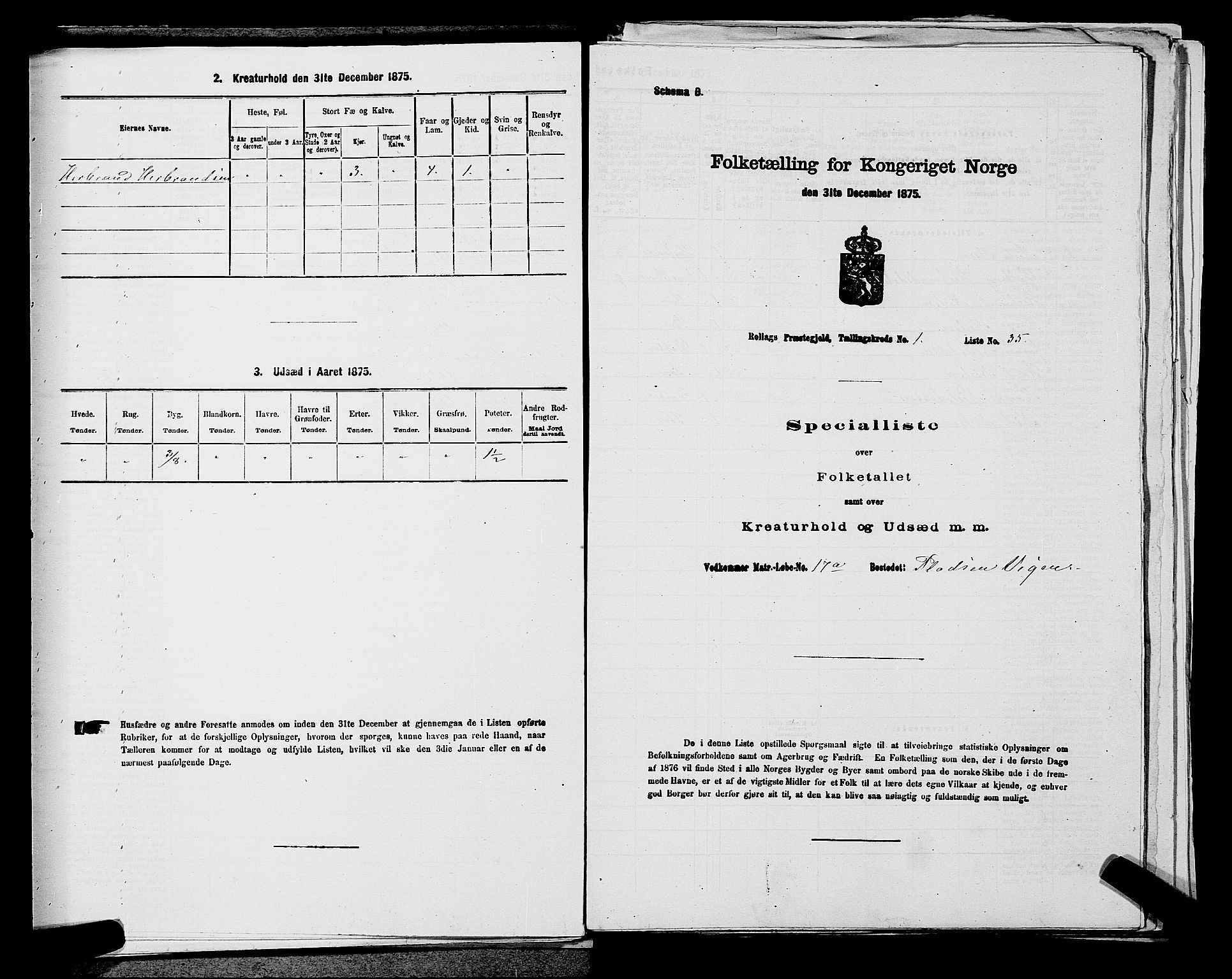 SAKO, Folketelling 1875 for 0632P Rollag prestegjeld, 1875, s. 112