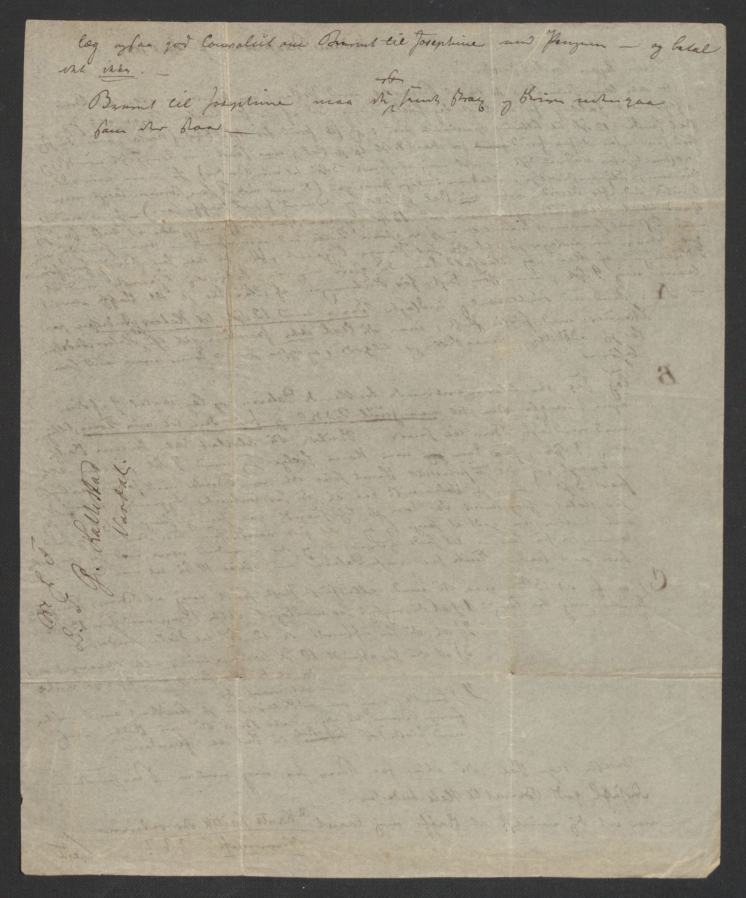 Botten-Hansen, Paul, RA/PA-0017/F/L0001: Brev til Botten-Hansen, avsendere ordnet etter alfabetisk rekkefølge fra A-Ø, 1846-1866, s. 521