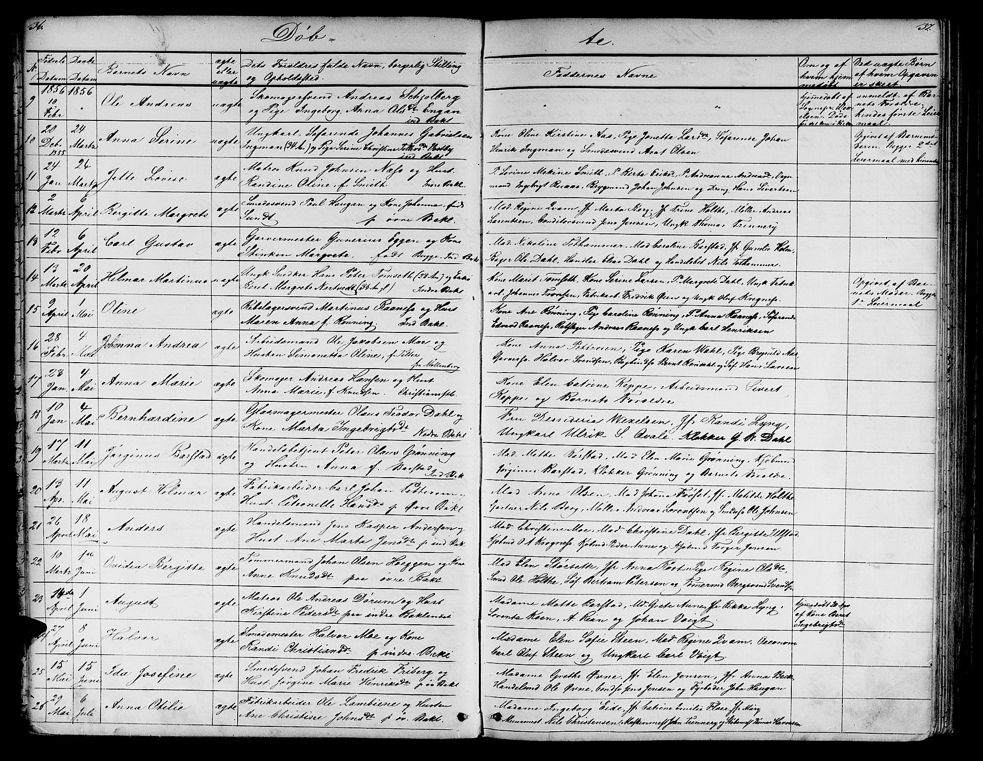Ministerialprotokoller, klokkerbøker og fødselsregistre - Sør-Trøndelag, AV/SAT-A-1456/604/L0219: Klokkerbok nr. 604C02, 1851-1869, s. 36-37
