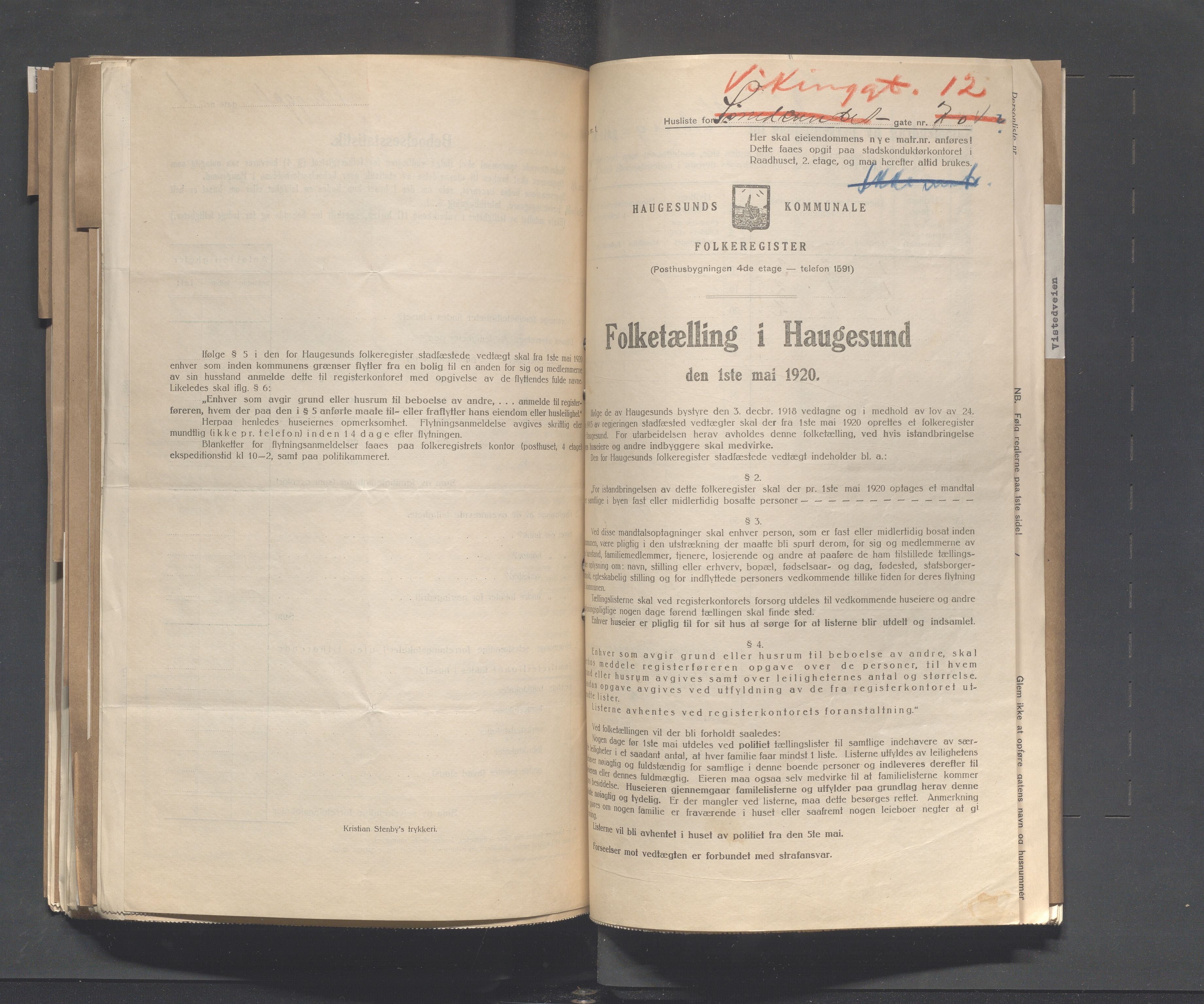 IKAR, Kommunal folketelling 1.5.1920 for Haugesund, 1920, s. 5280