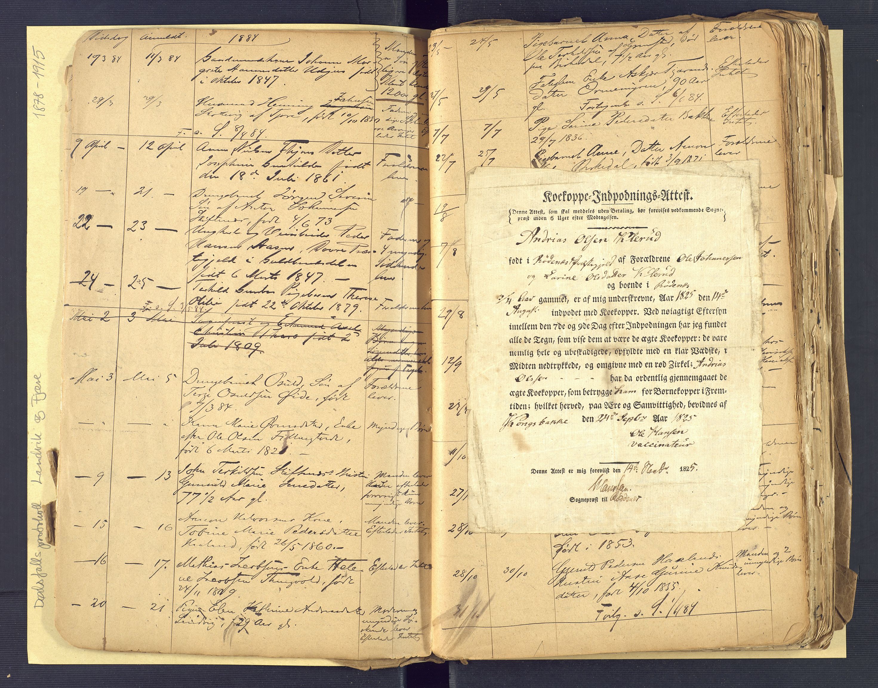 Landvik og Fjære lensmannskontor, AV/SAK-1241-0027/F/Fe/L0001: Dødsfallsprotokoll Landvik og Fjære nr 137, 1878-1915
