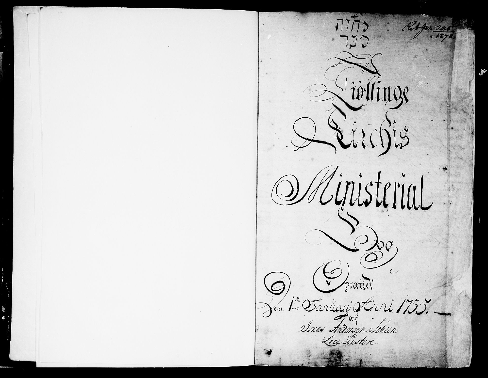 Tjølling kirkebøker, SAKO/A-60/F/Fa/L0003: Ministerialbok nr. 3, 1735-1778, s. 1